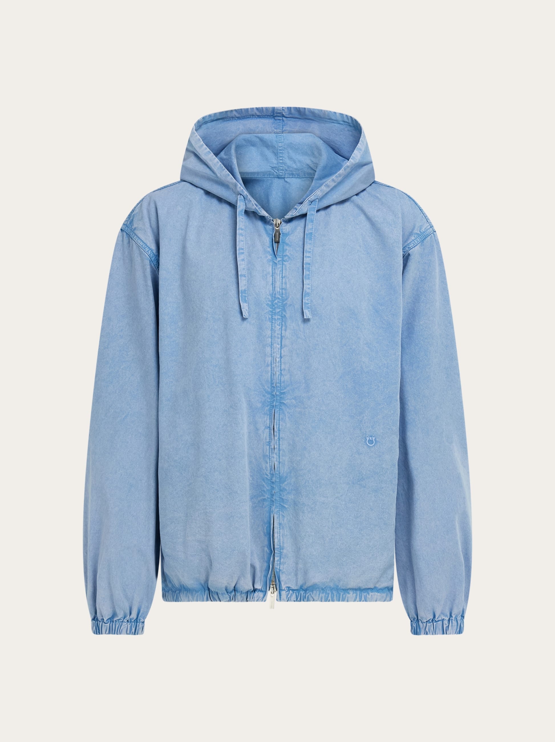 Ferragamo Uomo Blouson in cotone e seta Blu