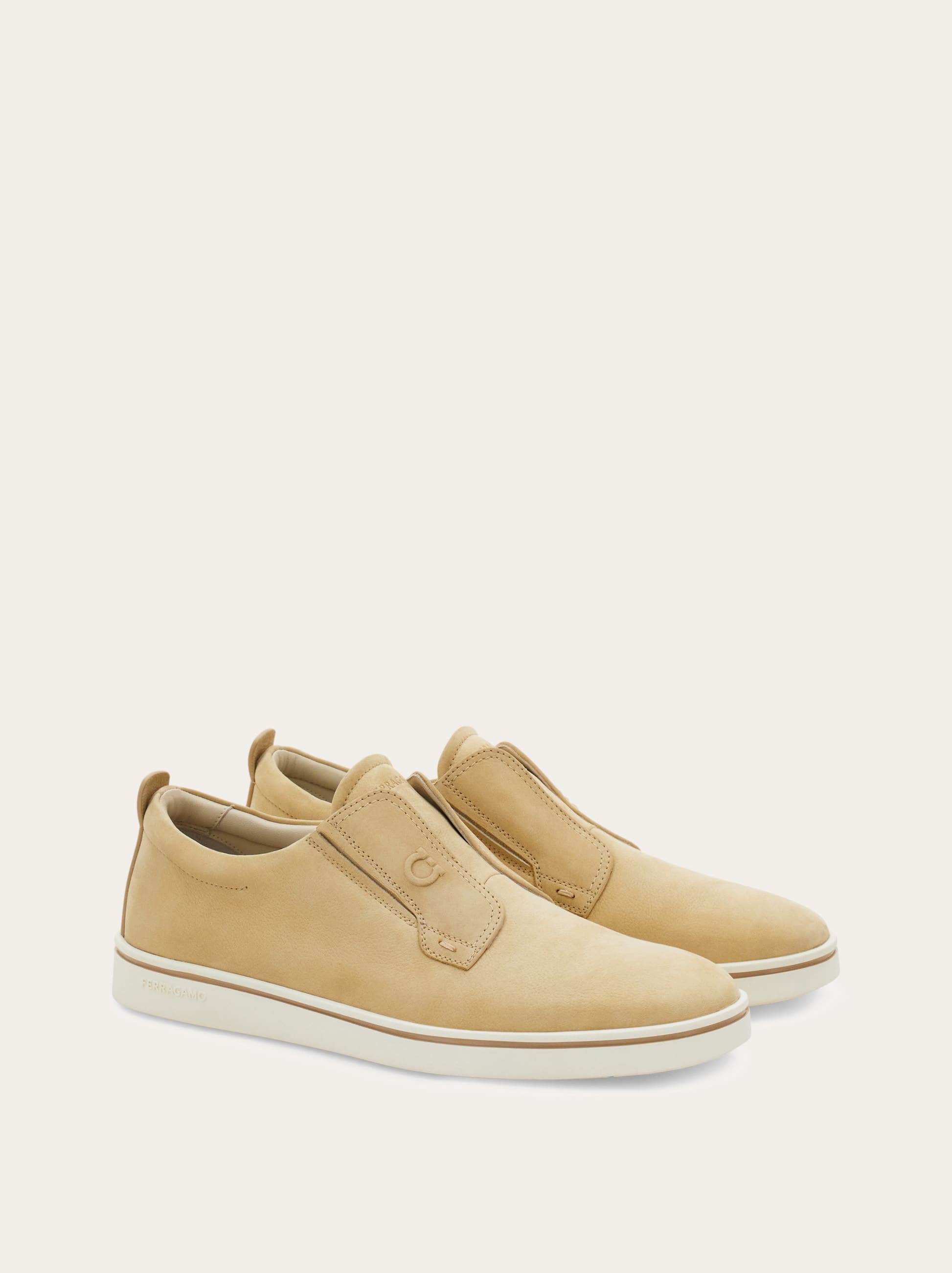  Ferragamo Herren Derby-slipper Beige Größe 39.5 