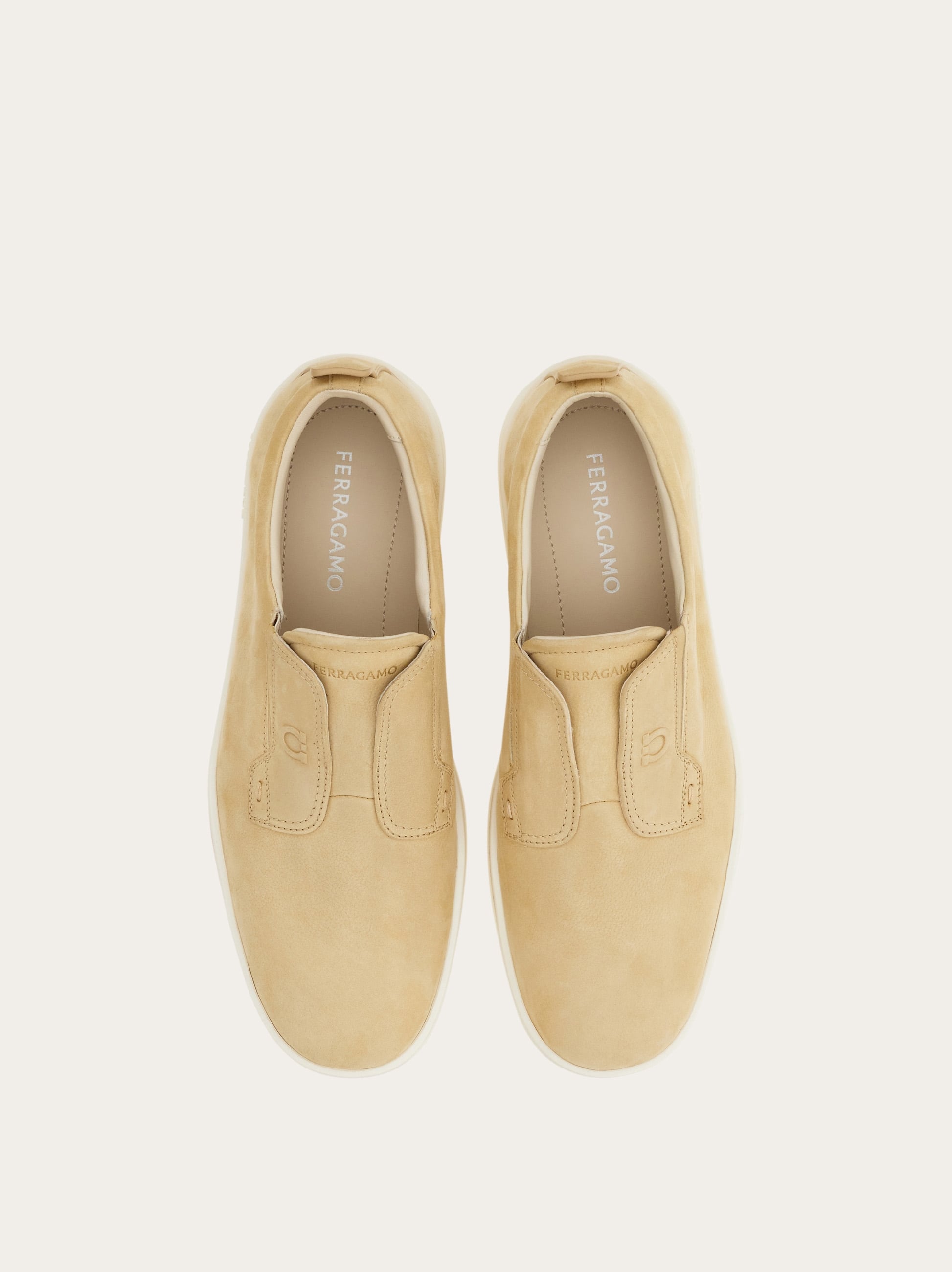  Ferragamo Herren Derby-slipper Beige Größe 39.5 