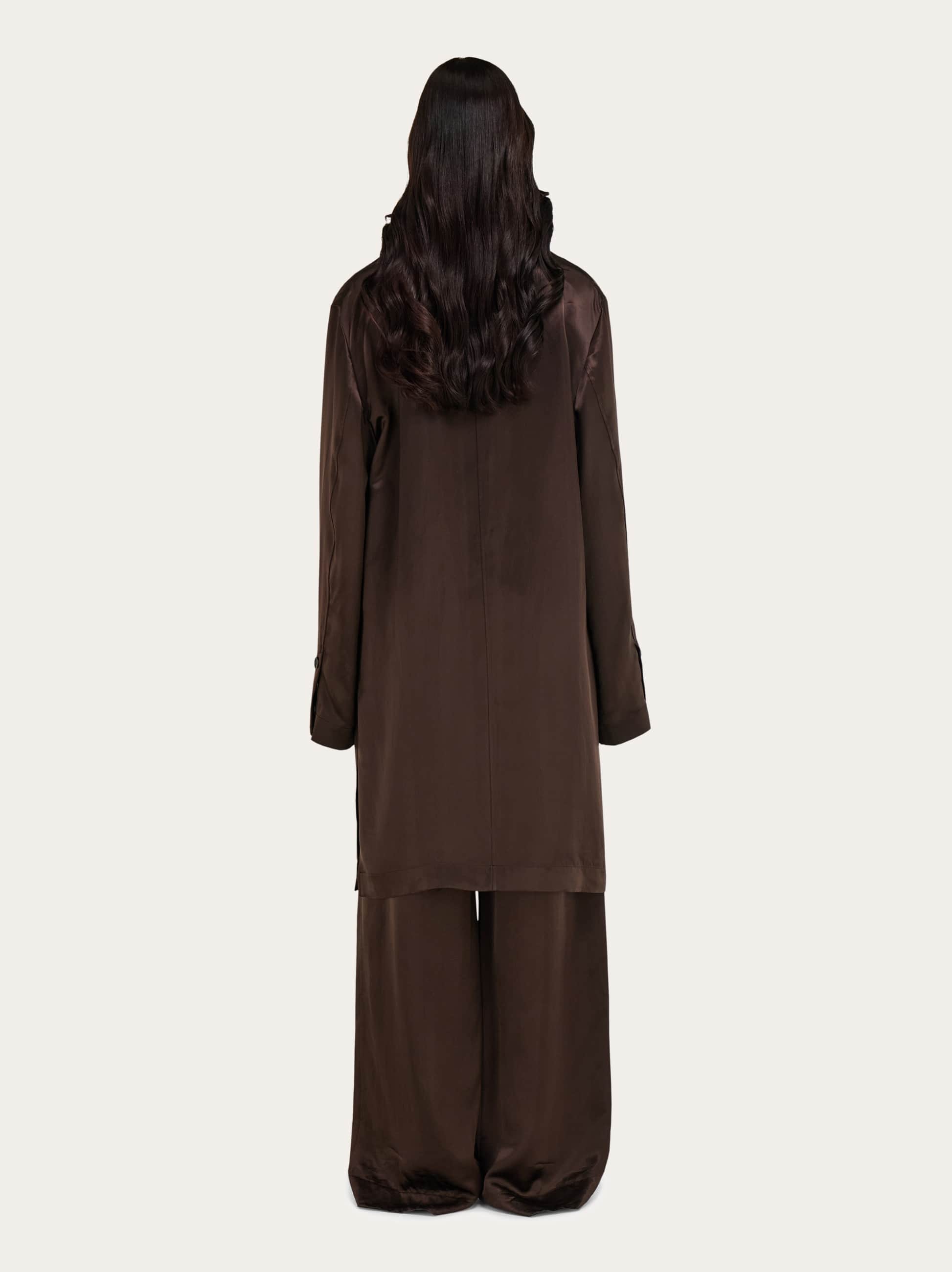  Ferragamo Damen Satinjacke Braun 
