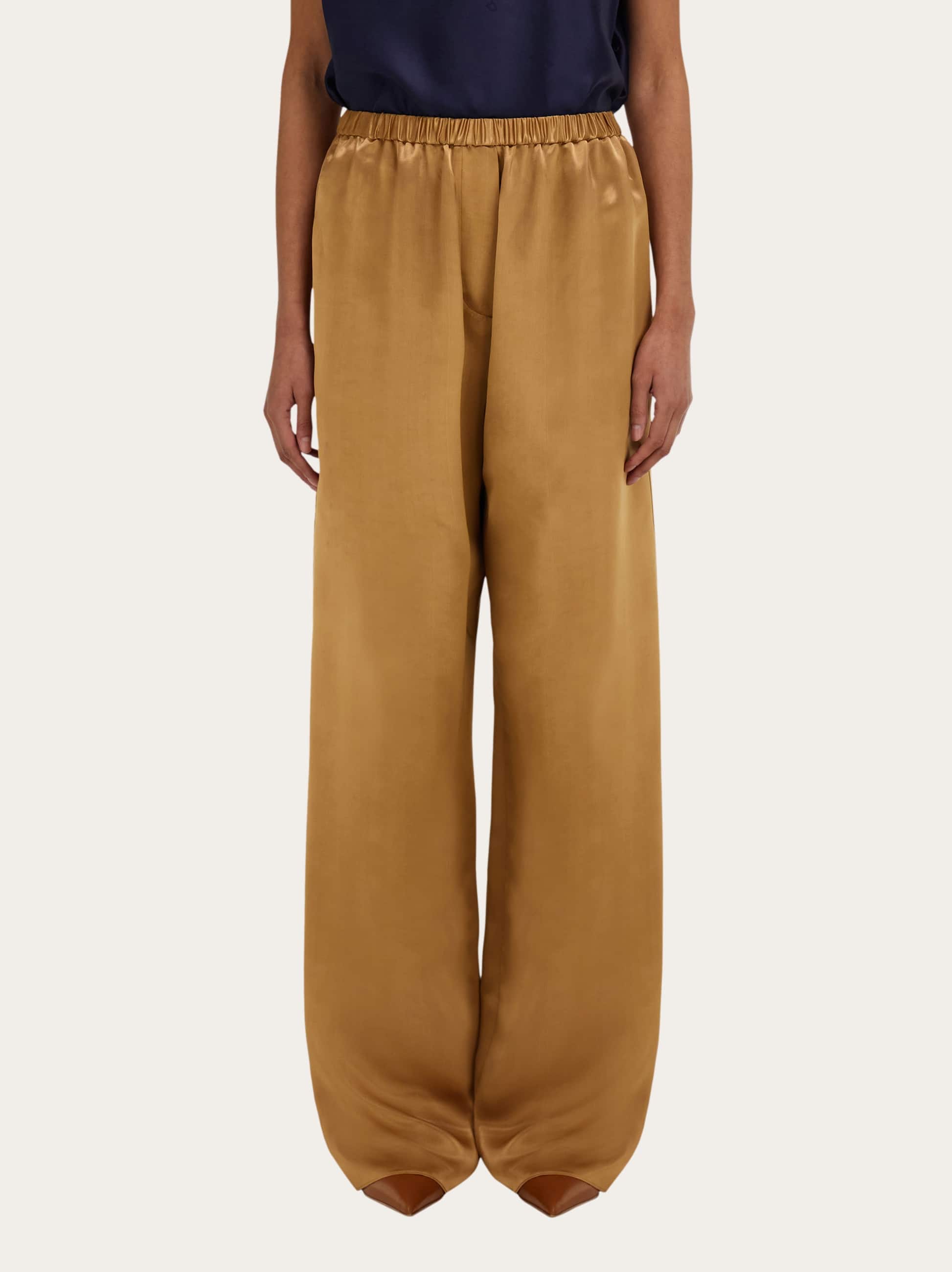  Ferragamo Damen Weite Hose Beige 