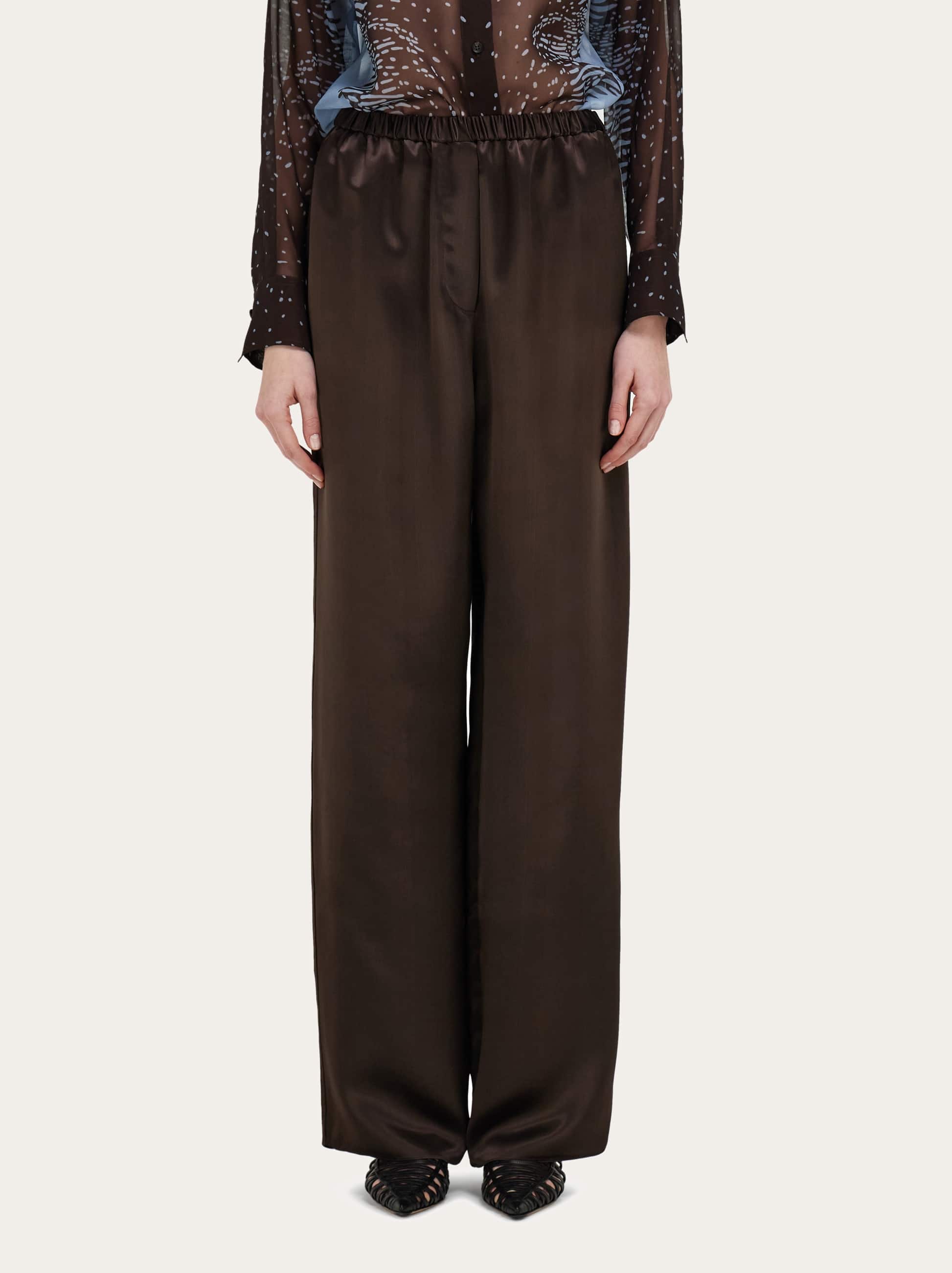  Ferragamo Damen Weite Hose Braun 