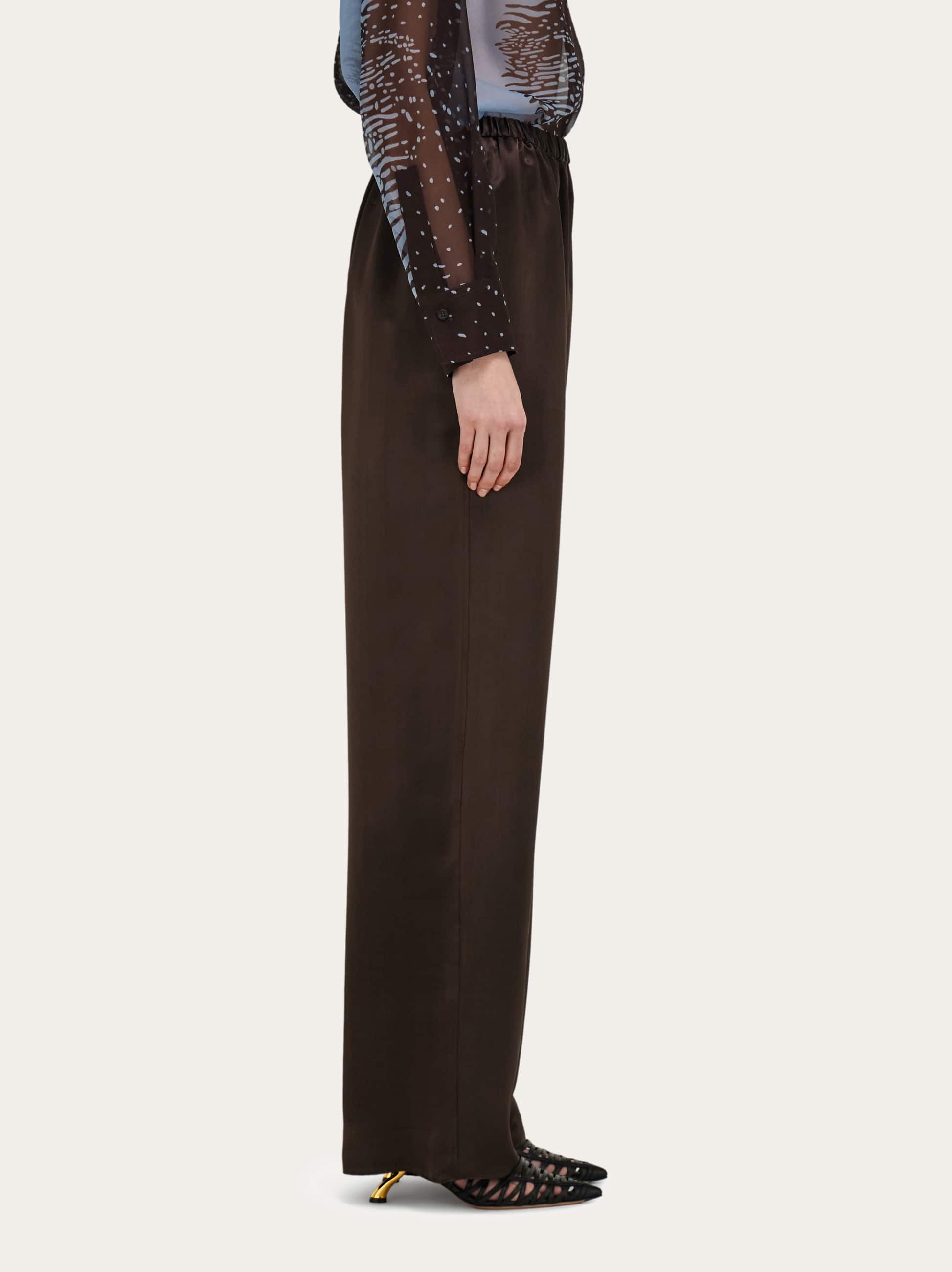  Ferragamo Damen Weite Hose Braun 
