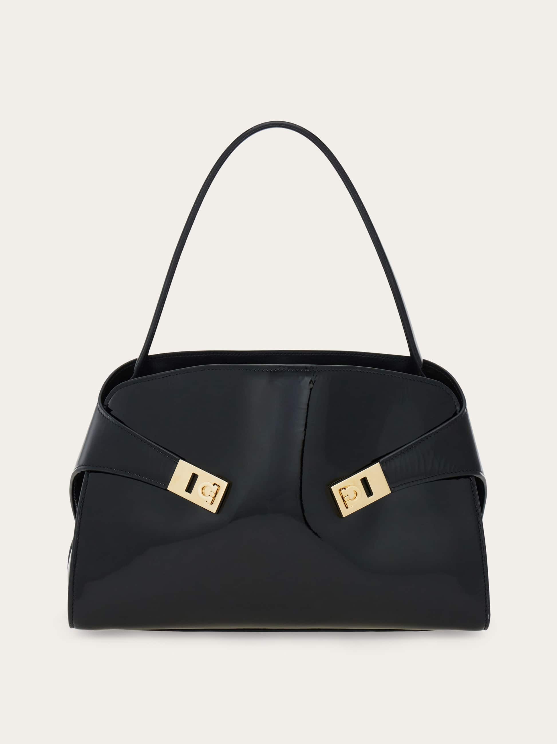 Ferragamo Donna Borsa a spalla Hug soft (M) Nero