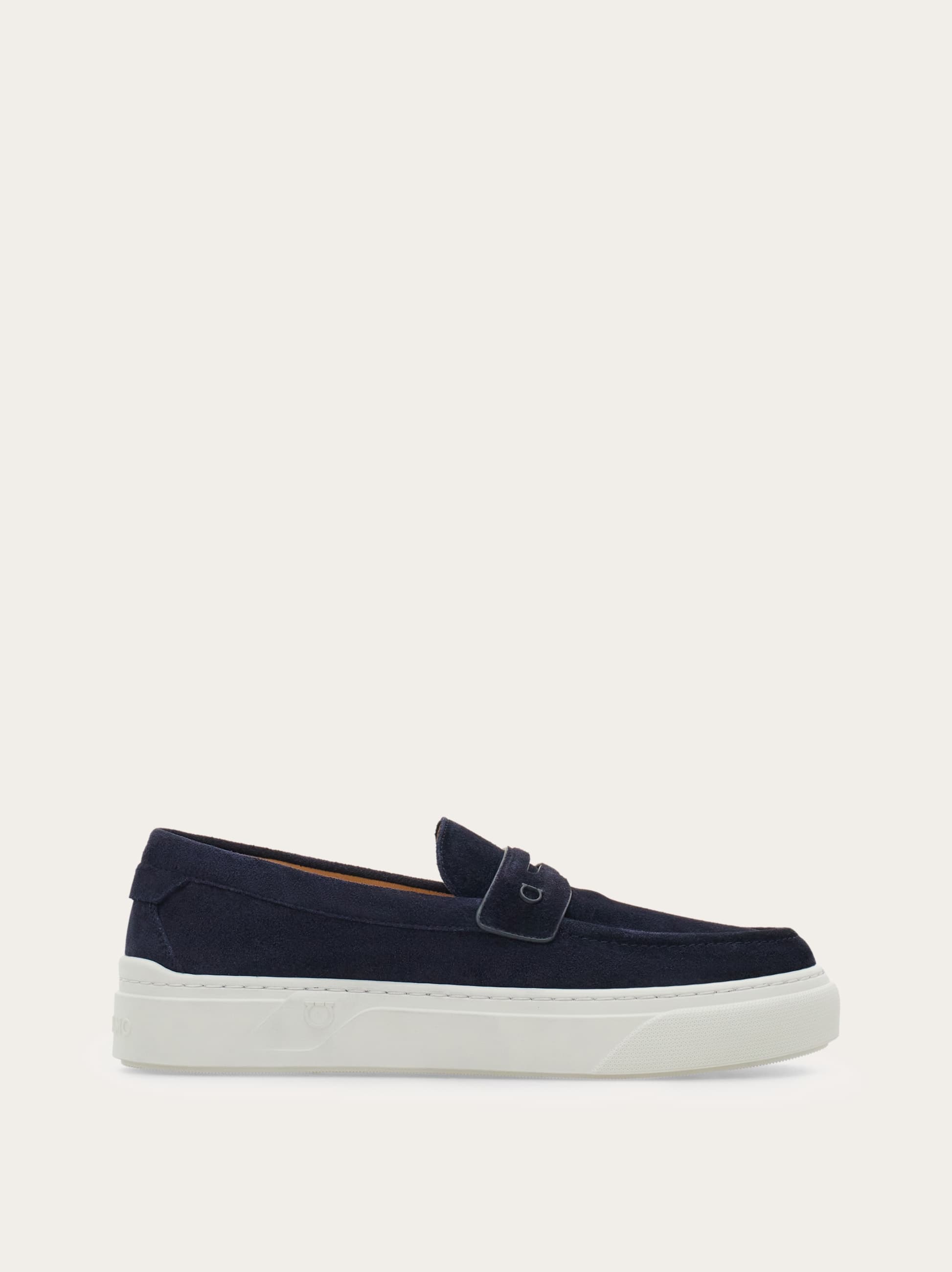 Ferragamo Uomo Mocassino Penny con fondo sneaker Blu Taglia 39