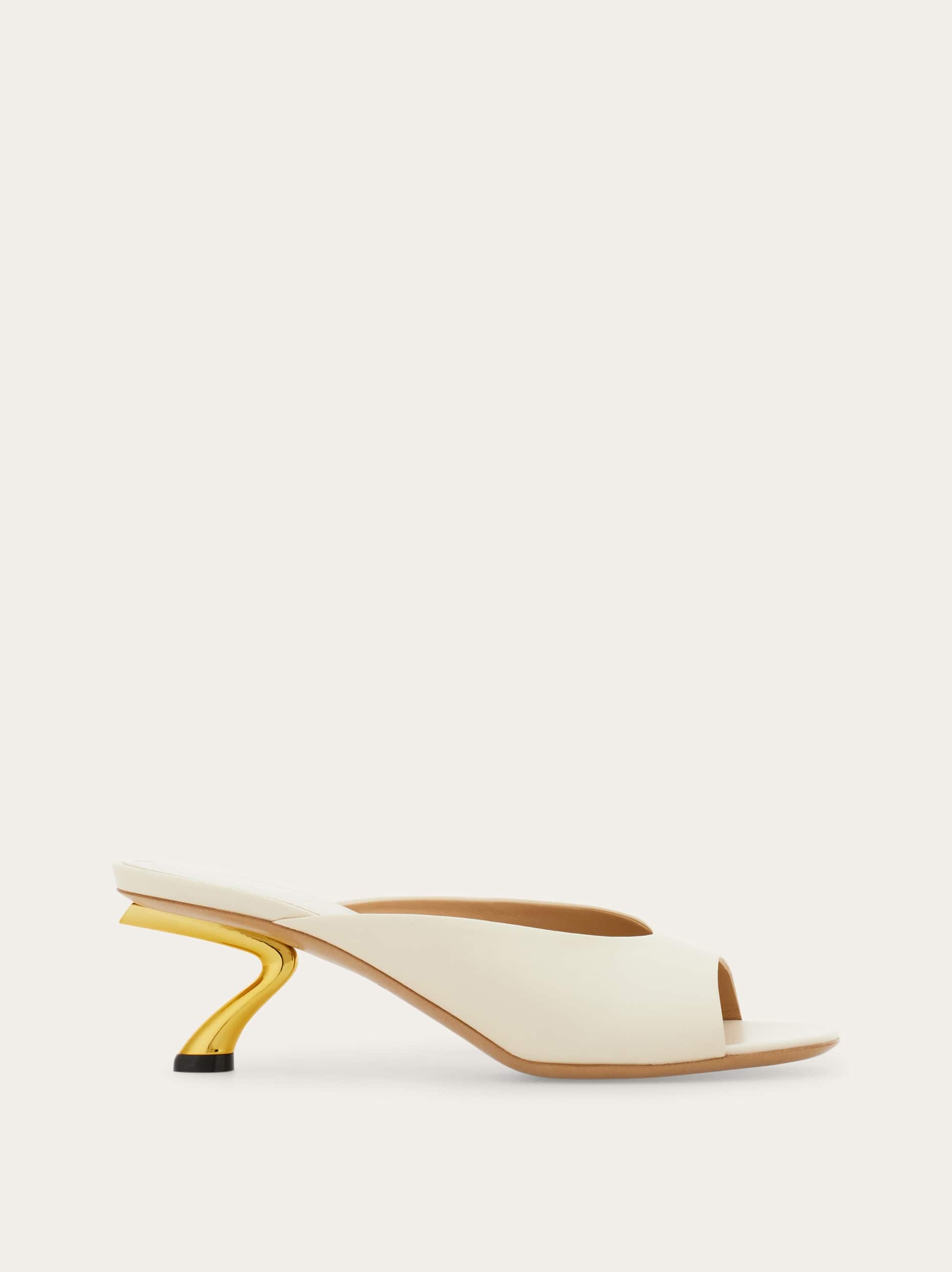 Ferragamo S-shaped Heel Slide In Neutral