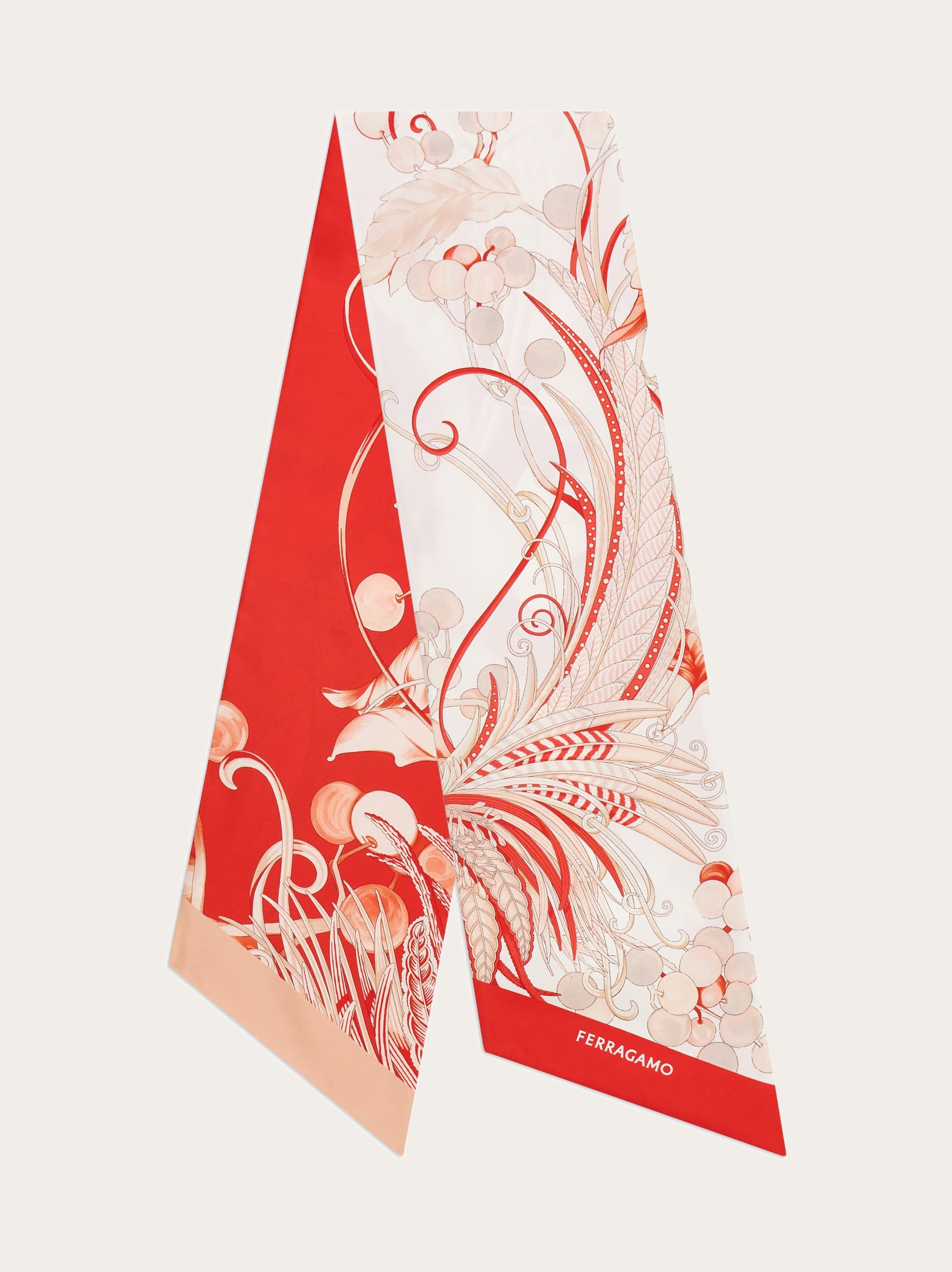 Ferragamo Donna Bandeau stampa Animali Rosso