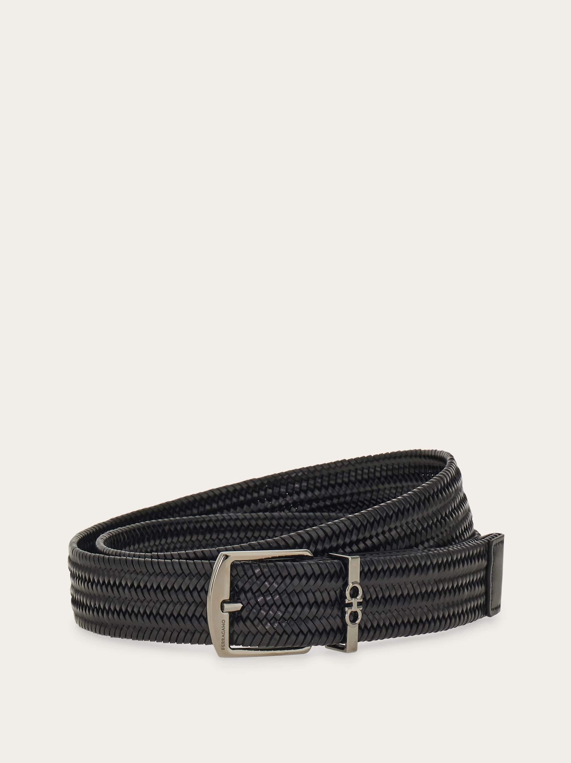 Ferragamo Uomo Cintura intrecciata Nero