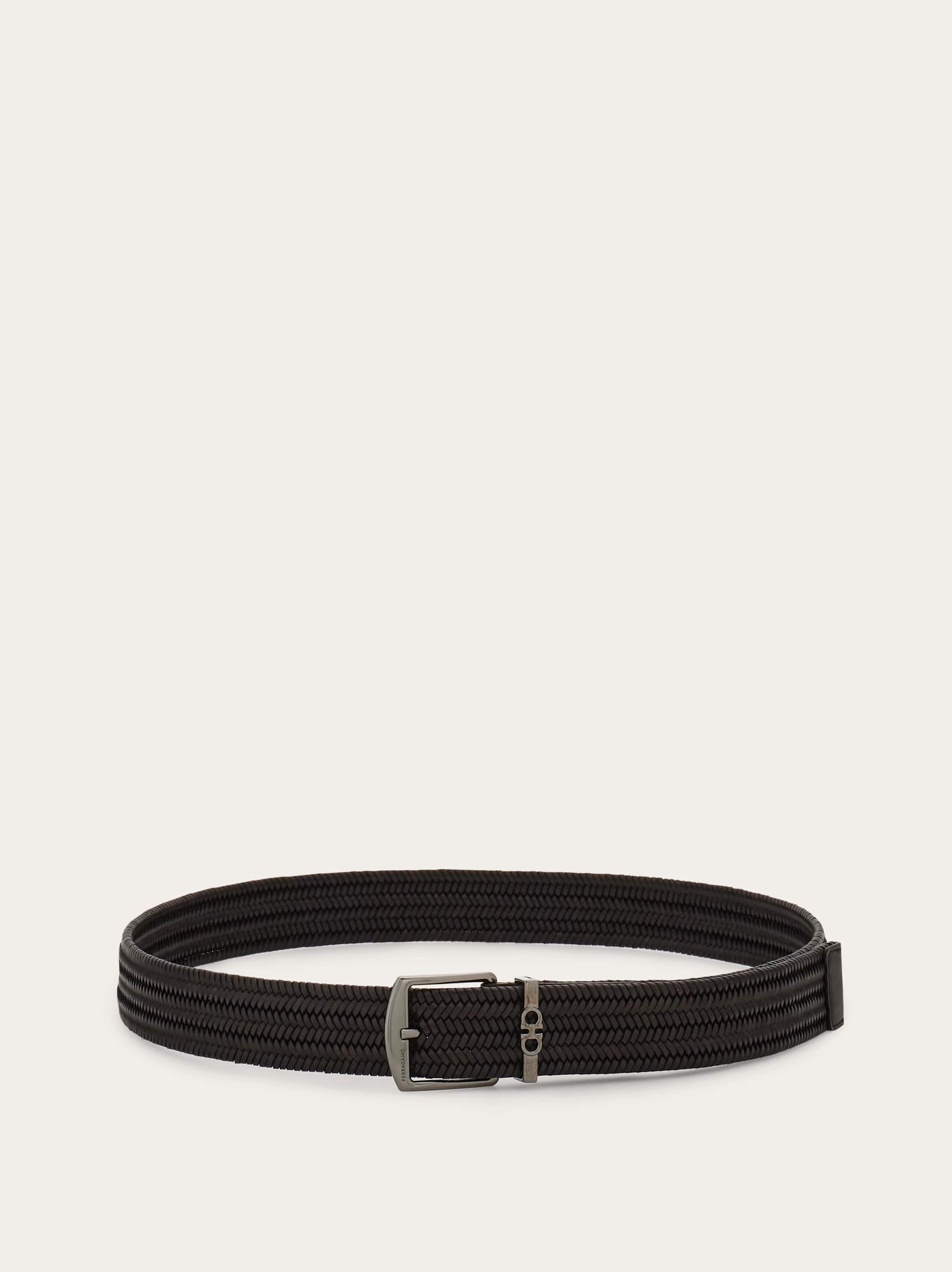  Ferragamo Herren Flechtgürtel Braun 