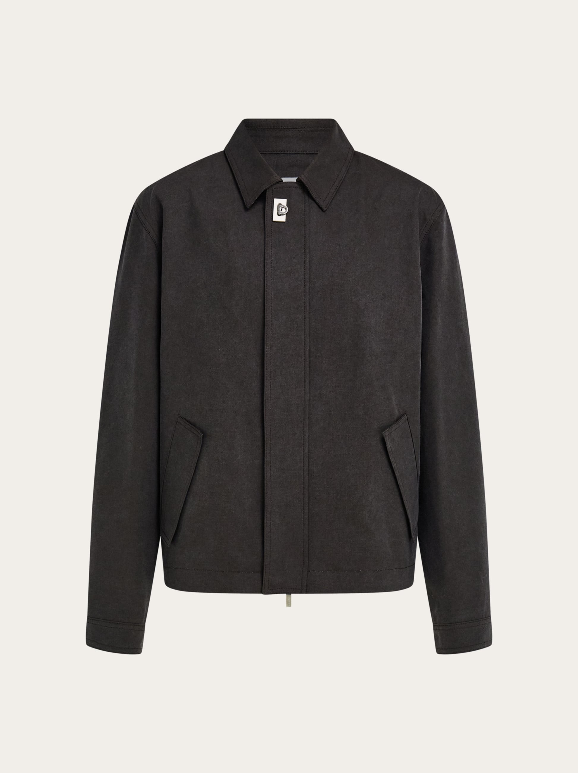 Ferragamo Uomo Blouson in canvas lavato Blu