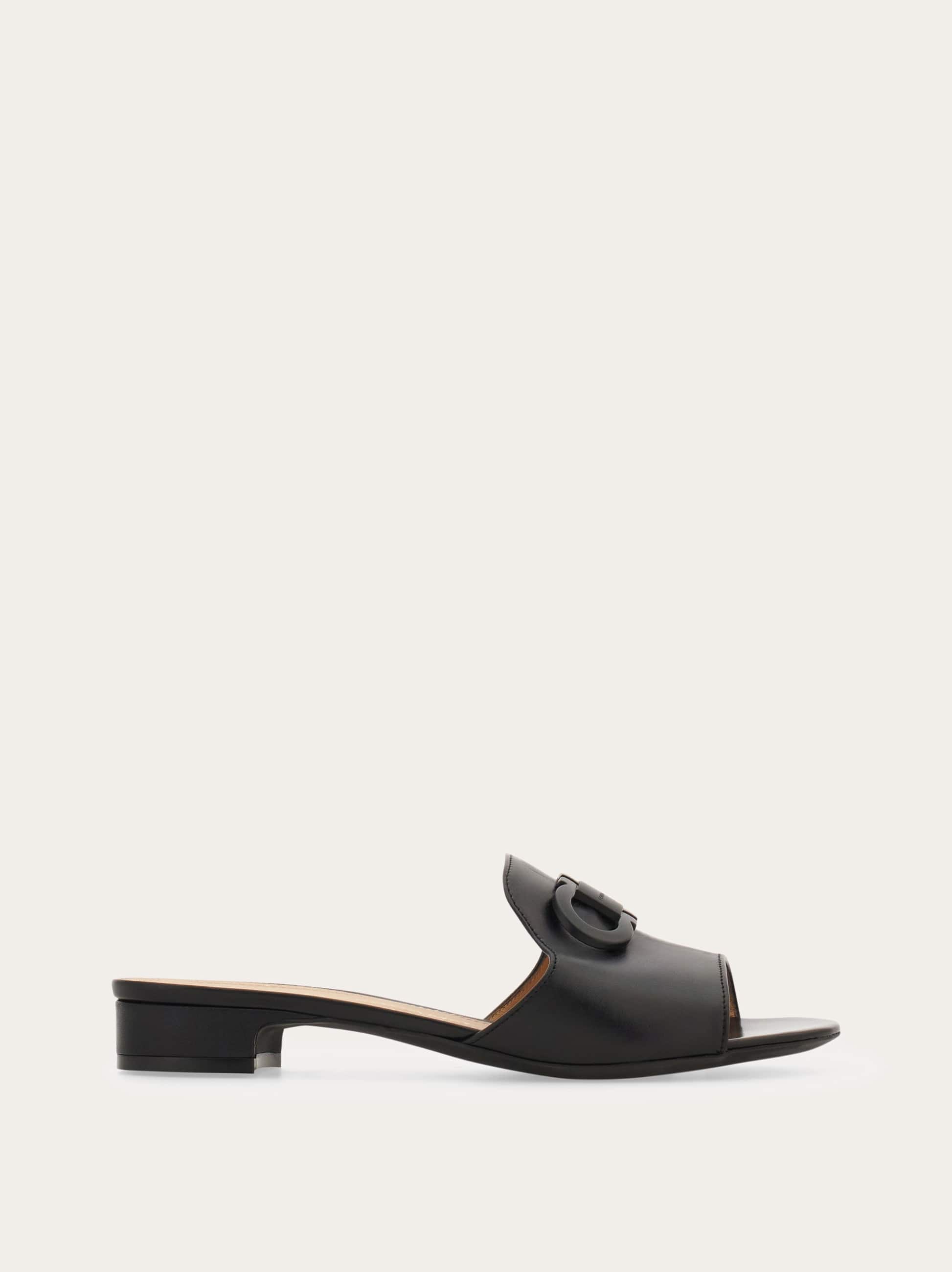 Ferragamo Donna Slide Gancini Nero Taglia 35.5