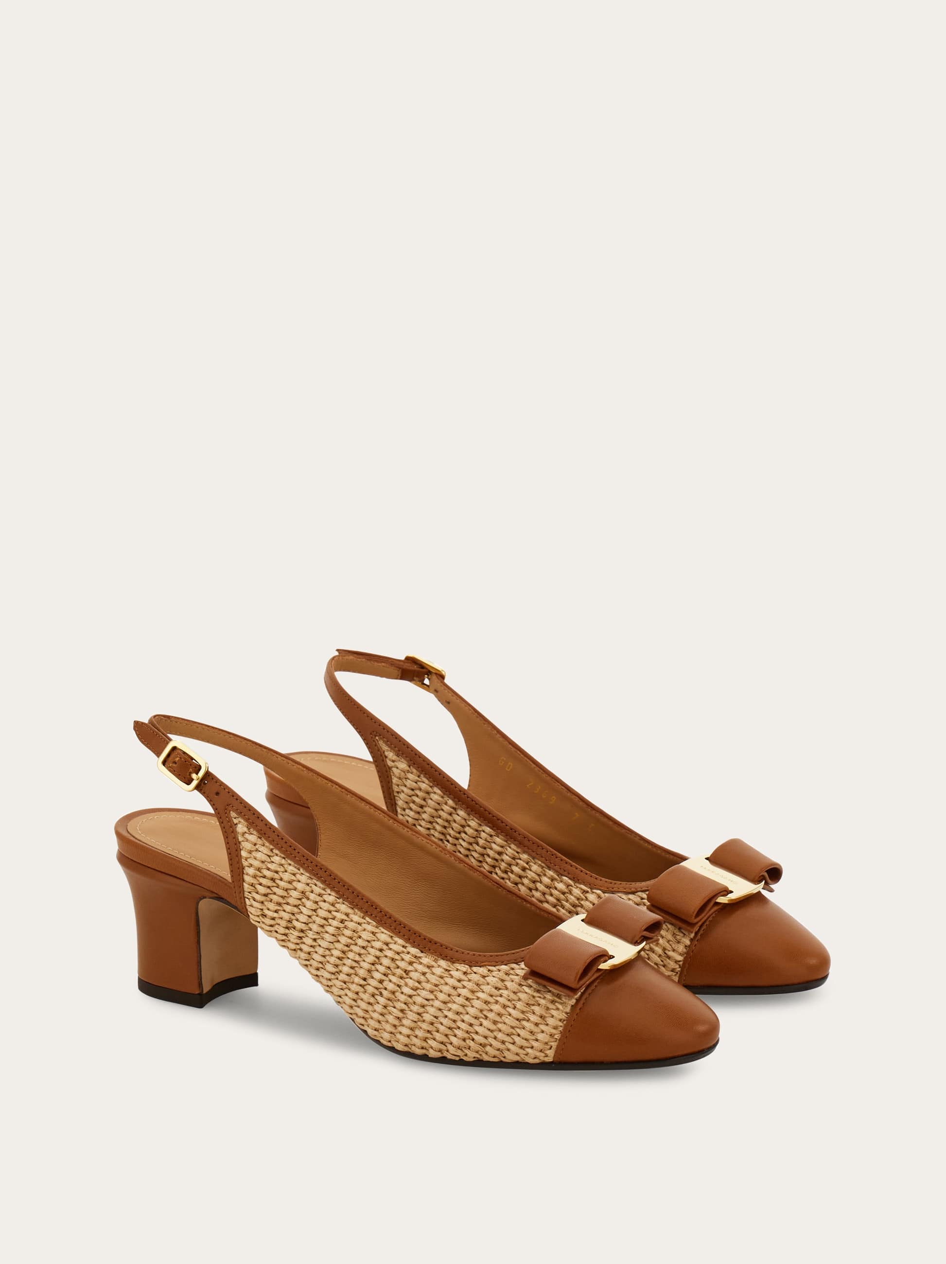  Ferragamo Damen Slingback Mit Vara-schleife Braun Größe 35 