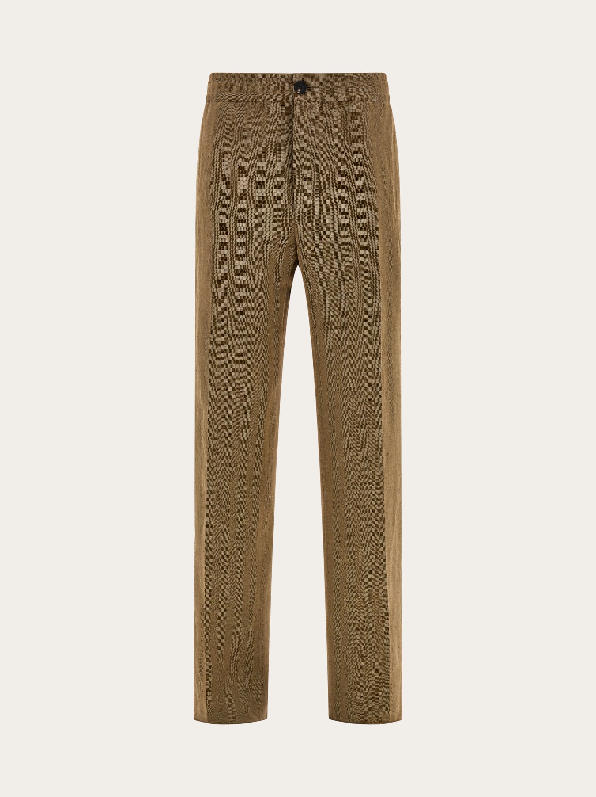 Ferragamo Uomo Pantalone con elastico Marrone