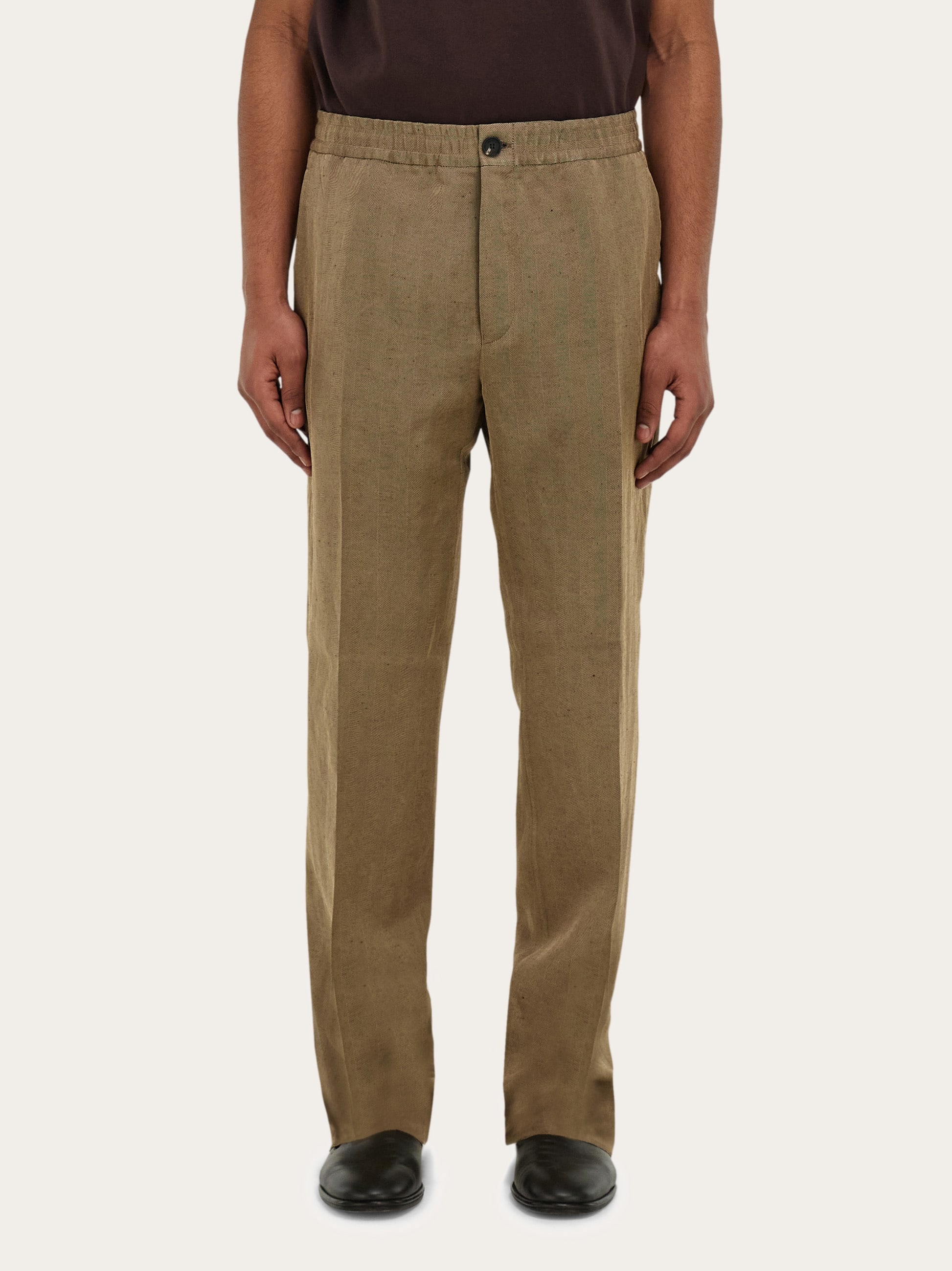  Ferragamo Herren Hose Mit Gummizug Beige 