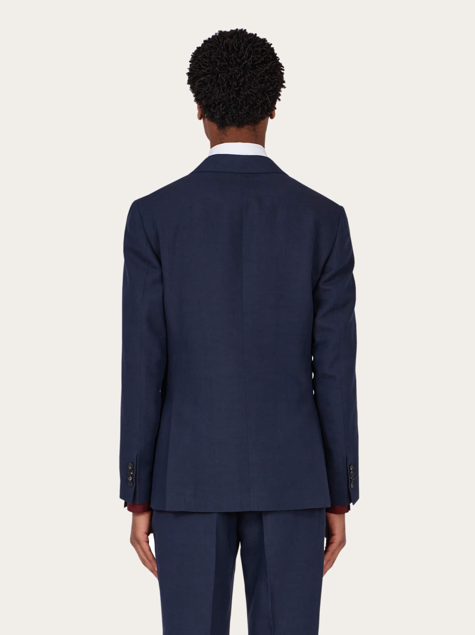  Ferragamo Herren Zweireihiger Sakko Blau 
