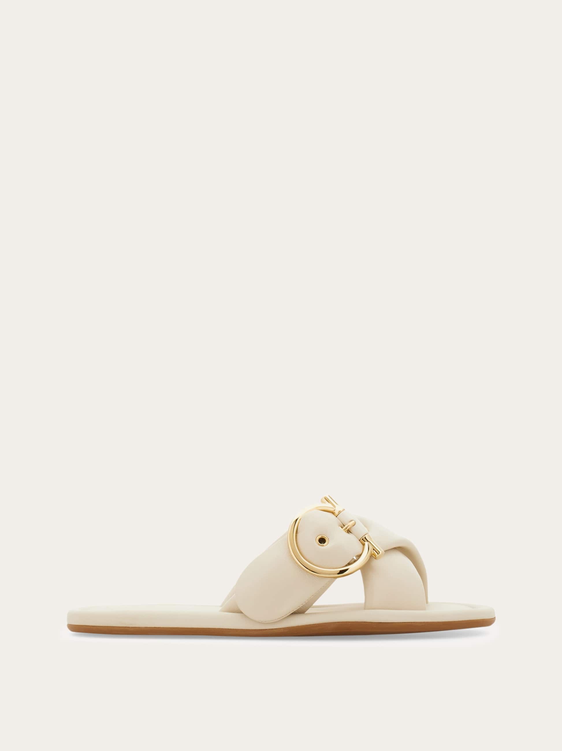 Ferragamo Gancini Ornament Slide In Sand