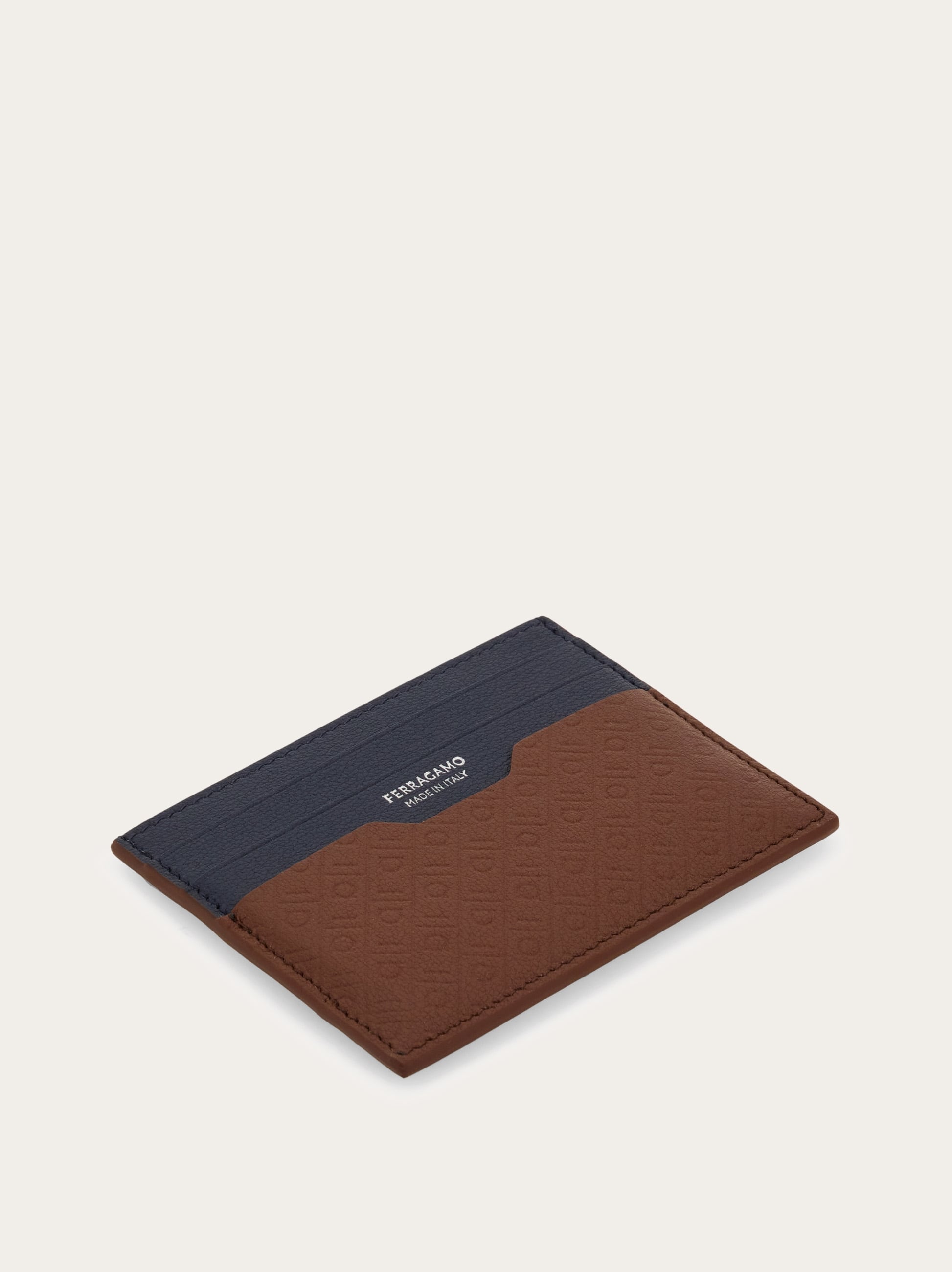  Ferragamo Herren Ferragamo Monogram Kreditkartenetui Braun 