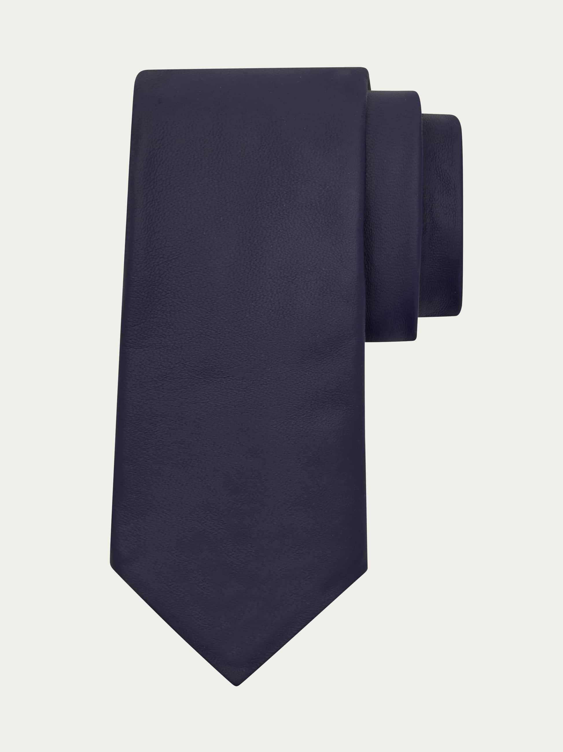 Ferragamo Men Nappa leather tie Blue