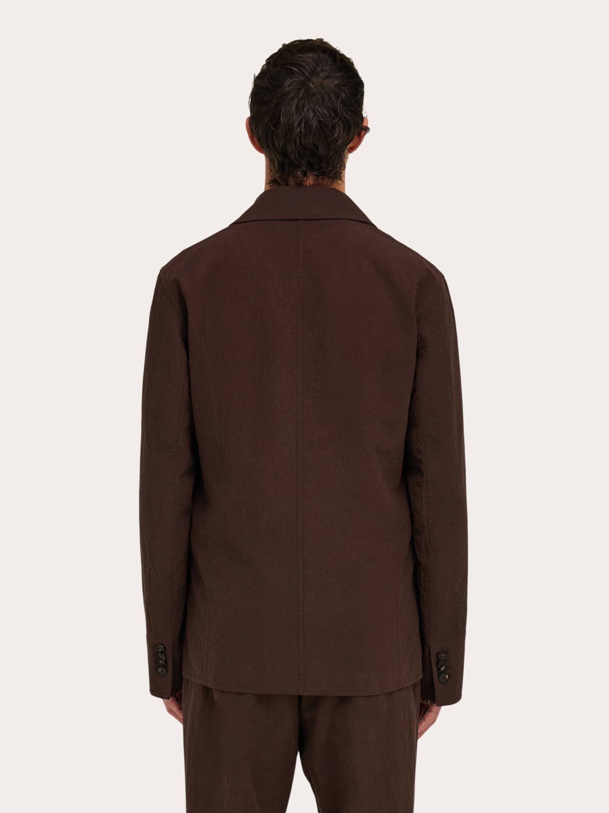  Ferragamo Herren Einreihiger Blazer Braun 