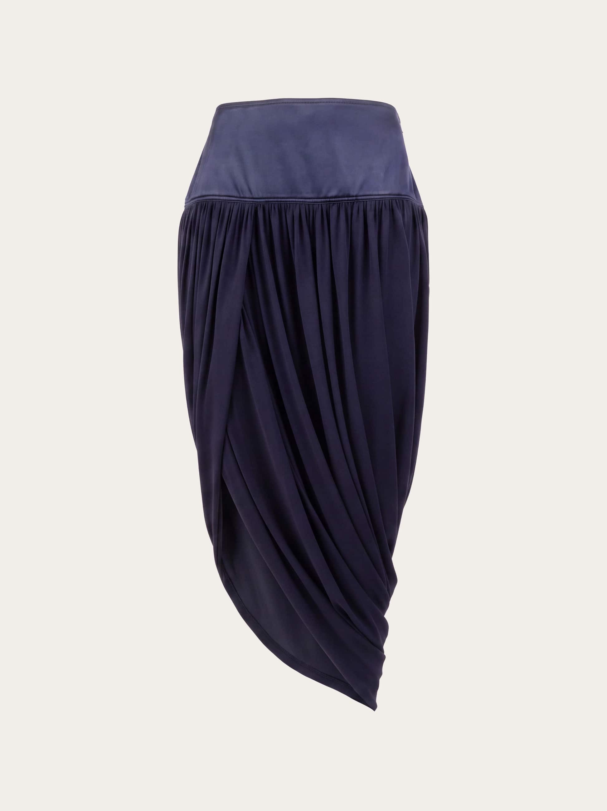 Ferragamo Women Gathered skirt with peplum waist Blue