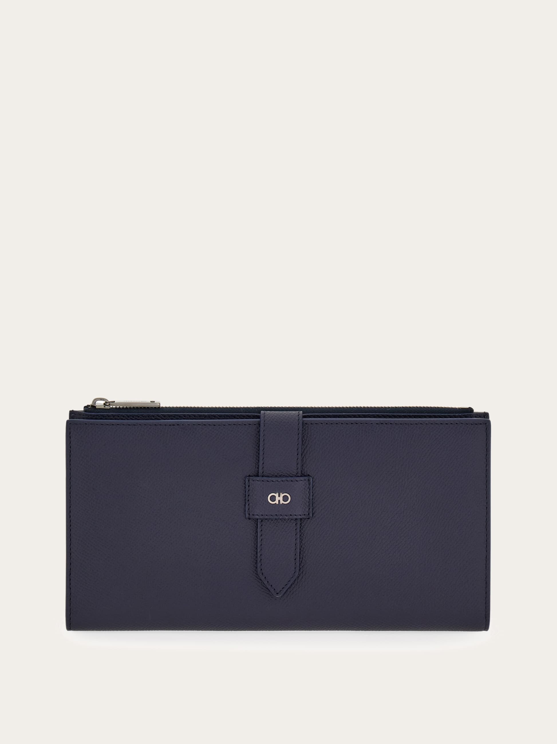 Ferragamo Men Gancini document holder Blue