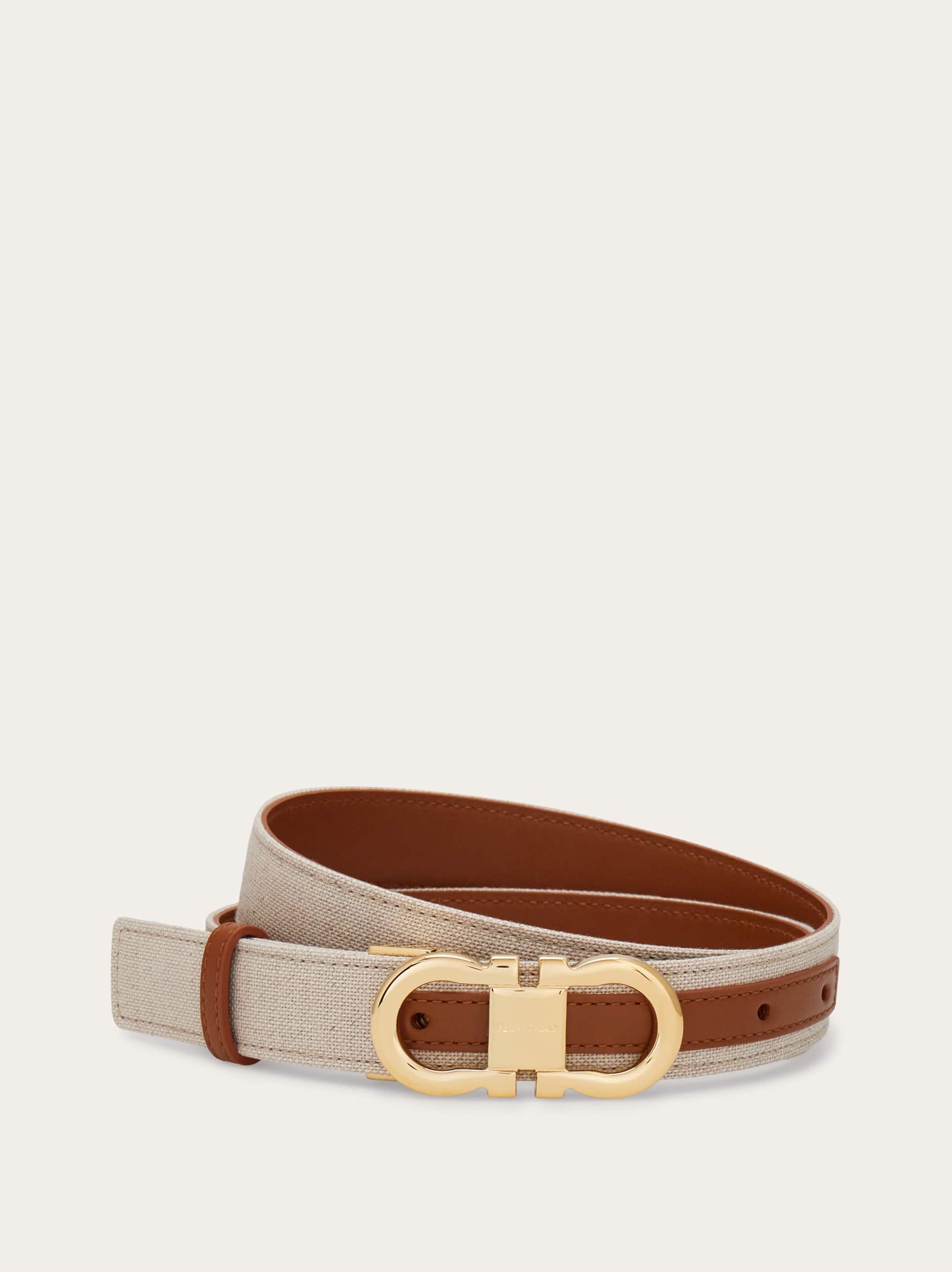 Ferragamo Donna Cintura regolabile Gancini Marrone