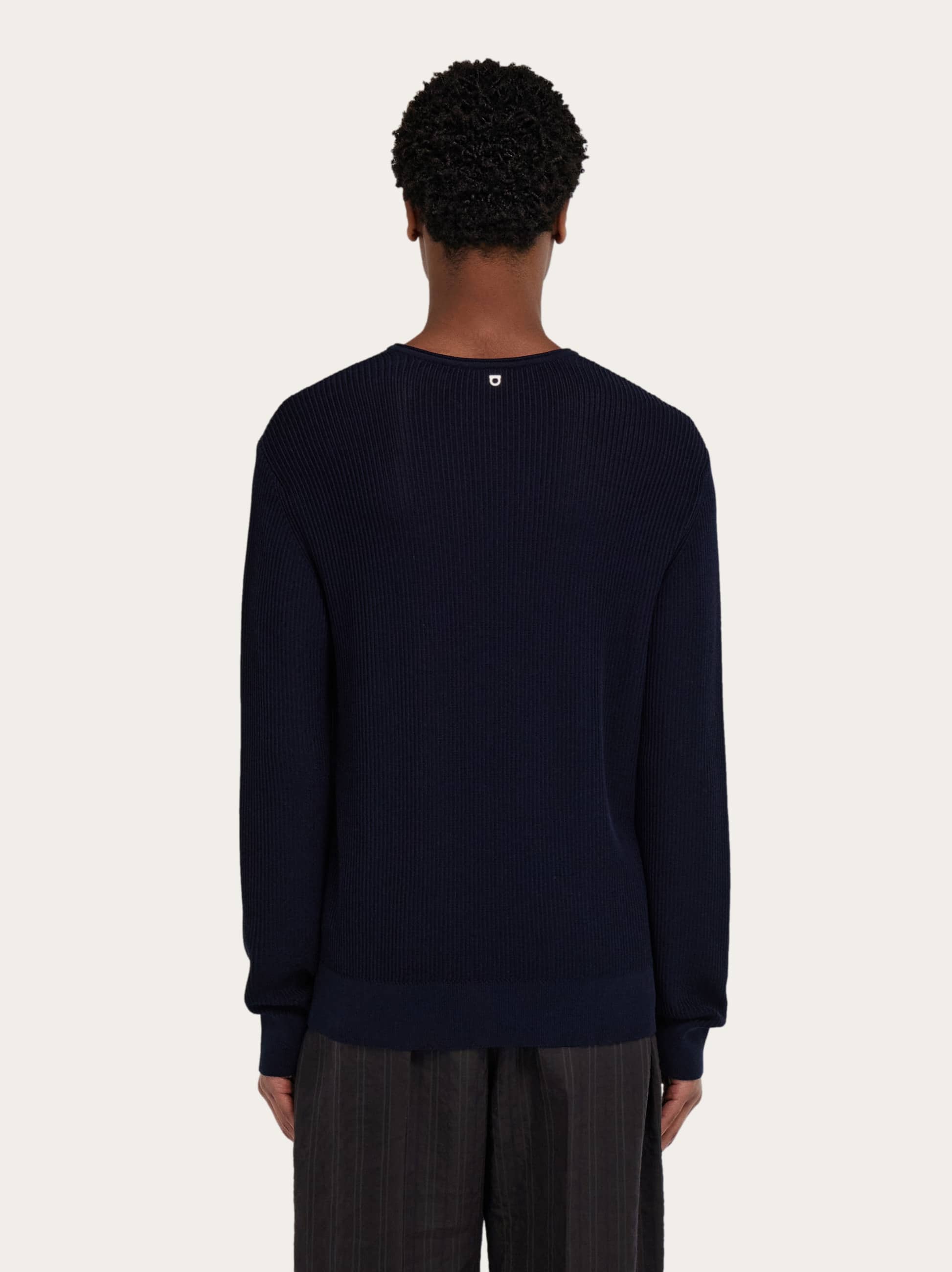  Ferragamo Herren Pullover Mit V-ausschnitt Blau 