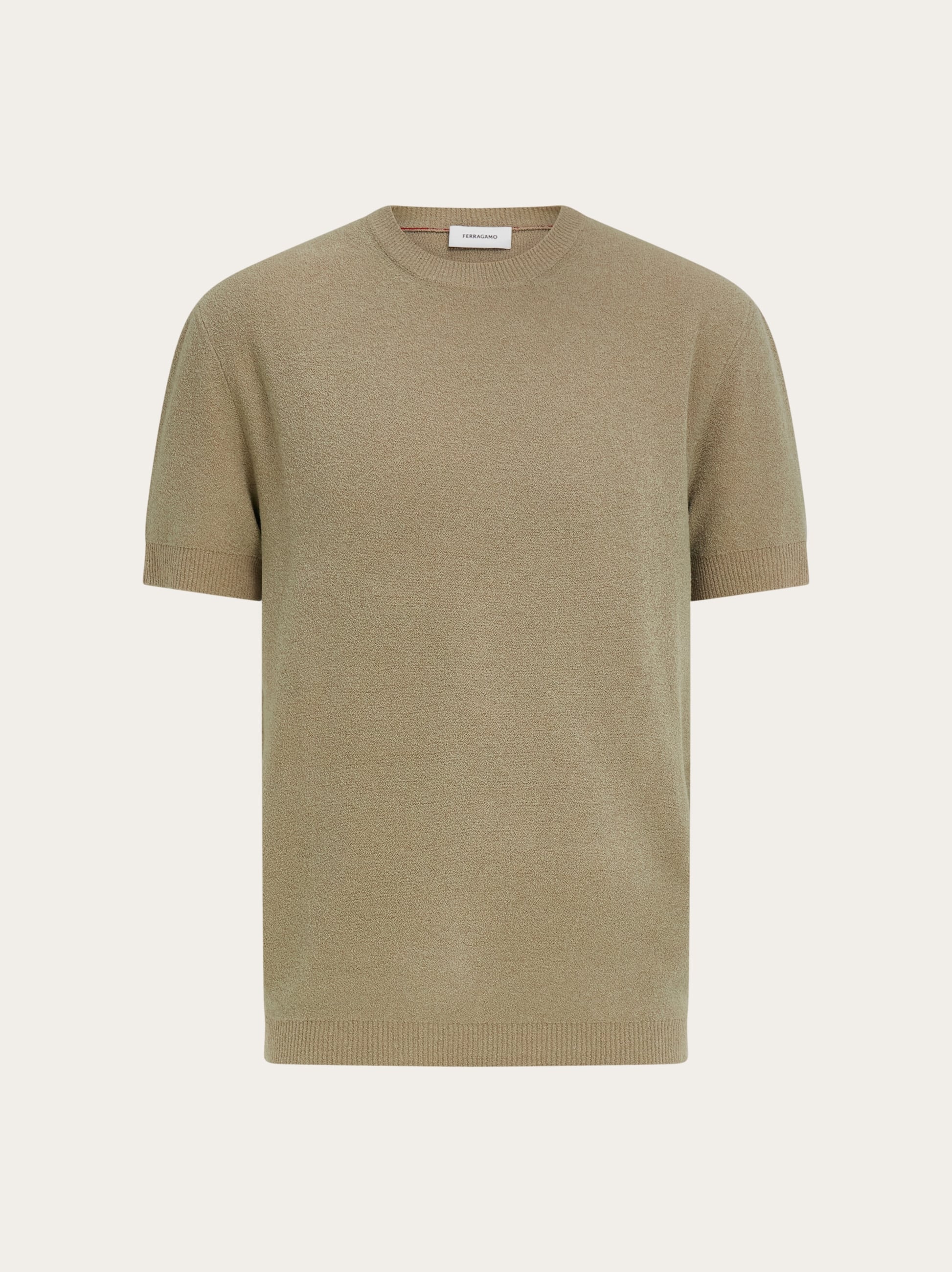 Ferragamo Uomo Maglia a manica corta Beige