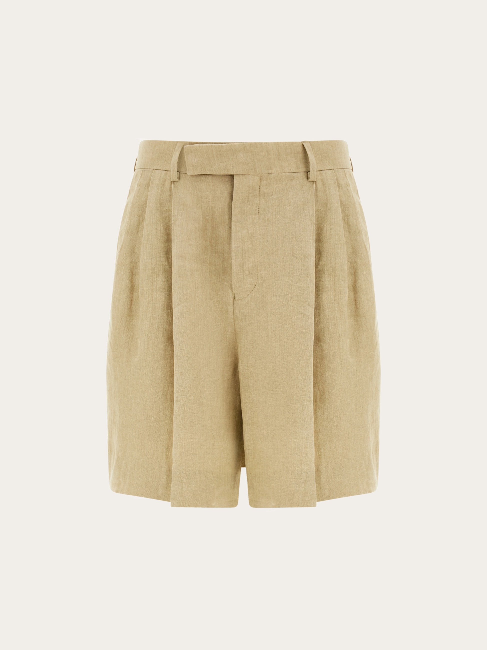 Ferragamo Uomo Bermuda in lino Grigio