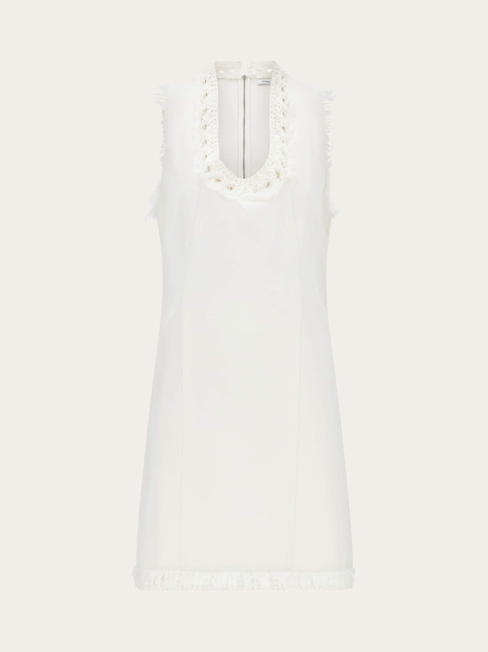 Ferragamo Donna Abito corto in denim Bianco