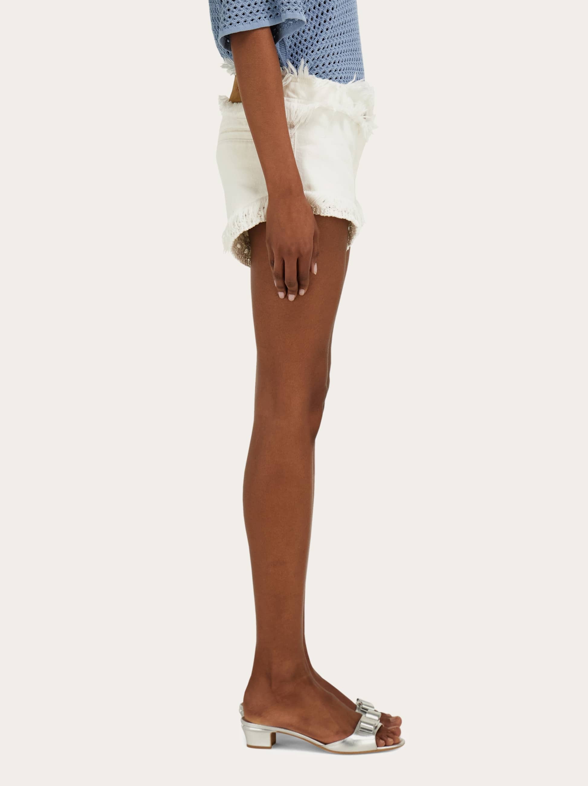  Ferragamo Damen 5-pocket-shorts Weiß 