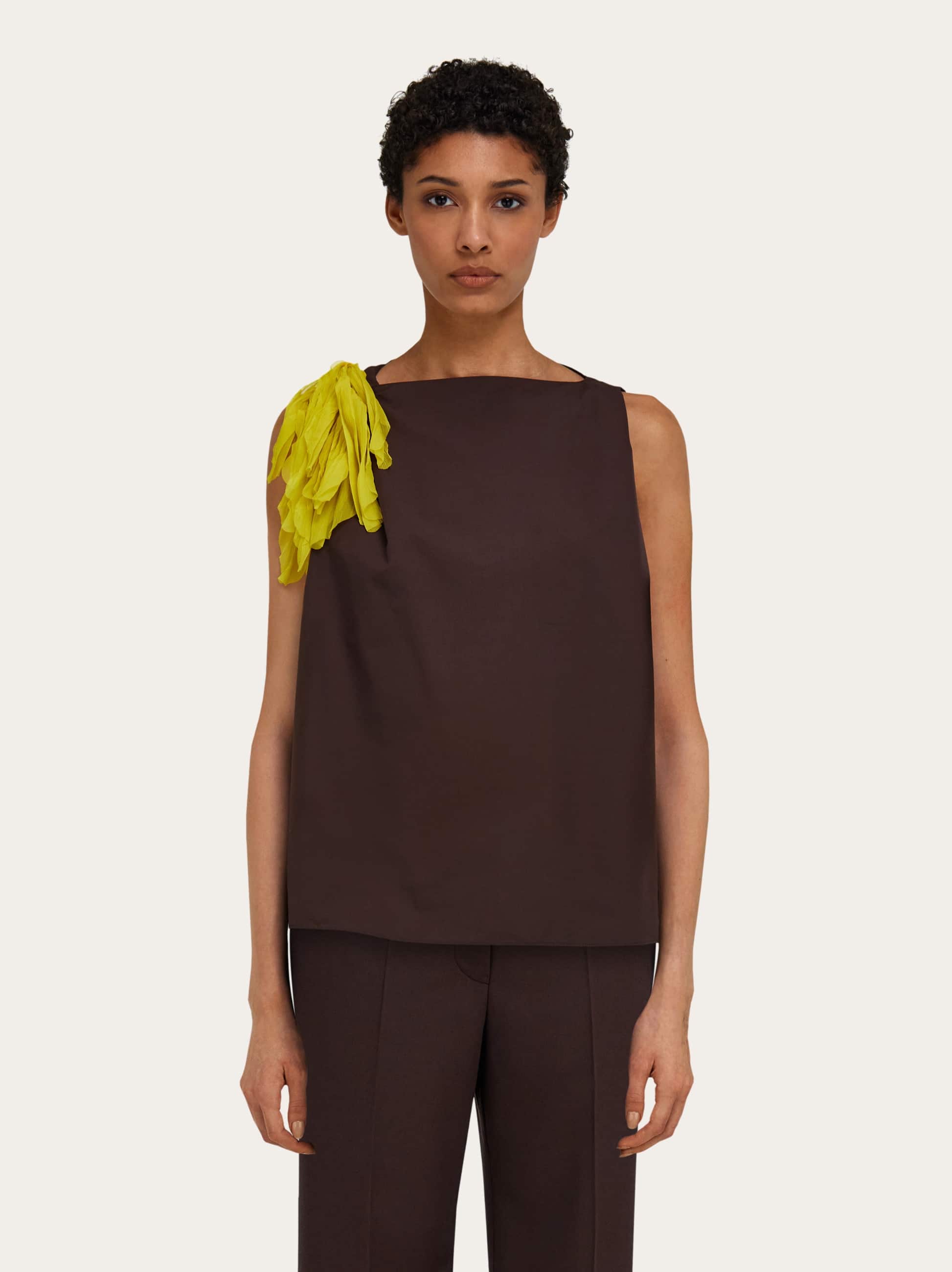  Ferragamo Damen ärmelloses Top Braun 
