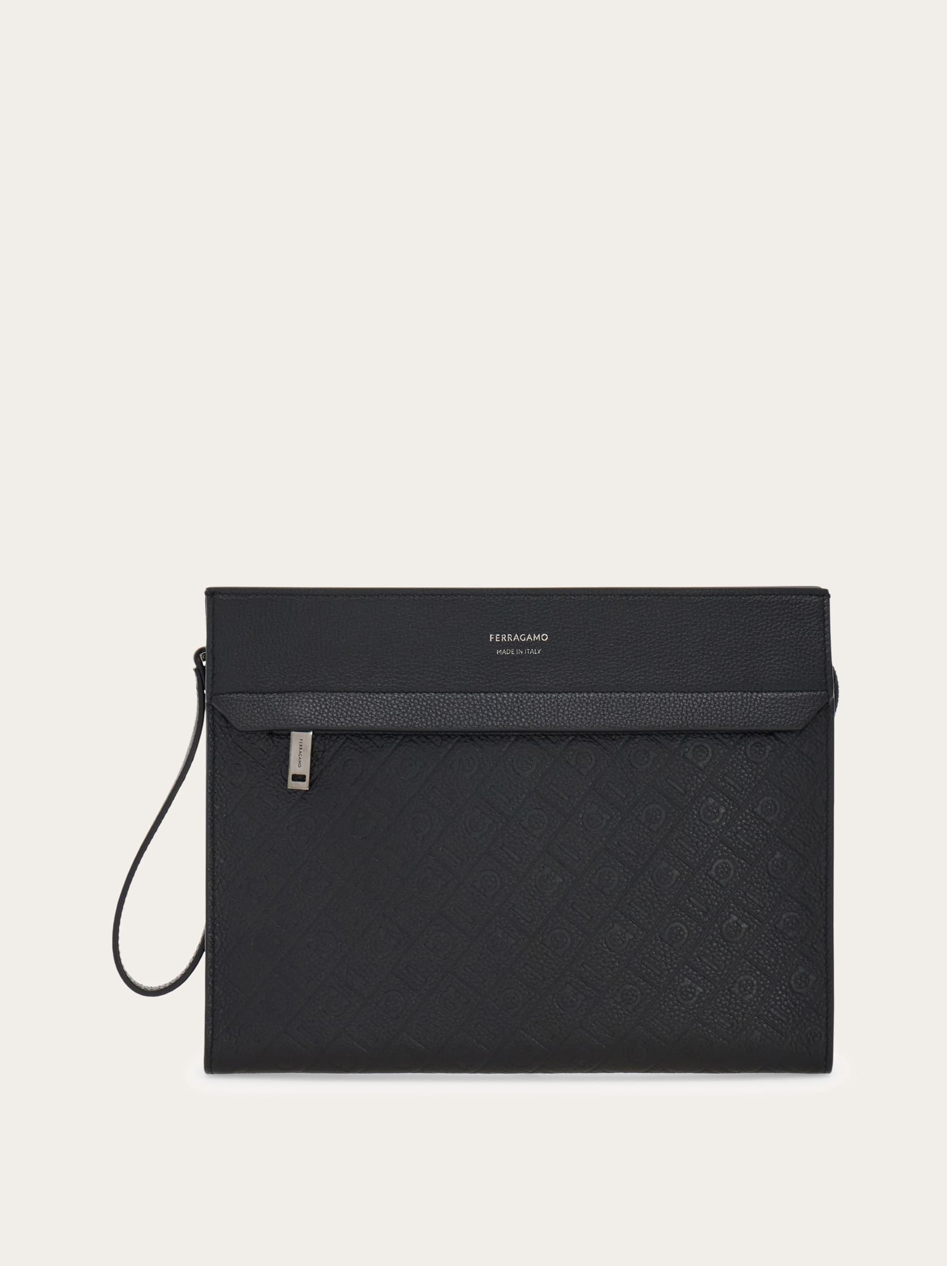 Ferragamo Uomo Pouch Ferragamo Monogram Nero