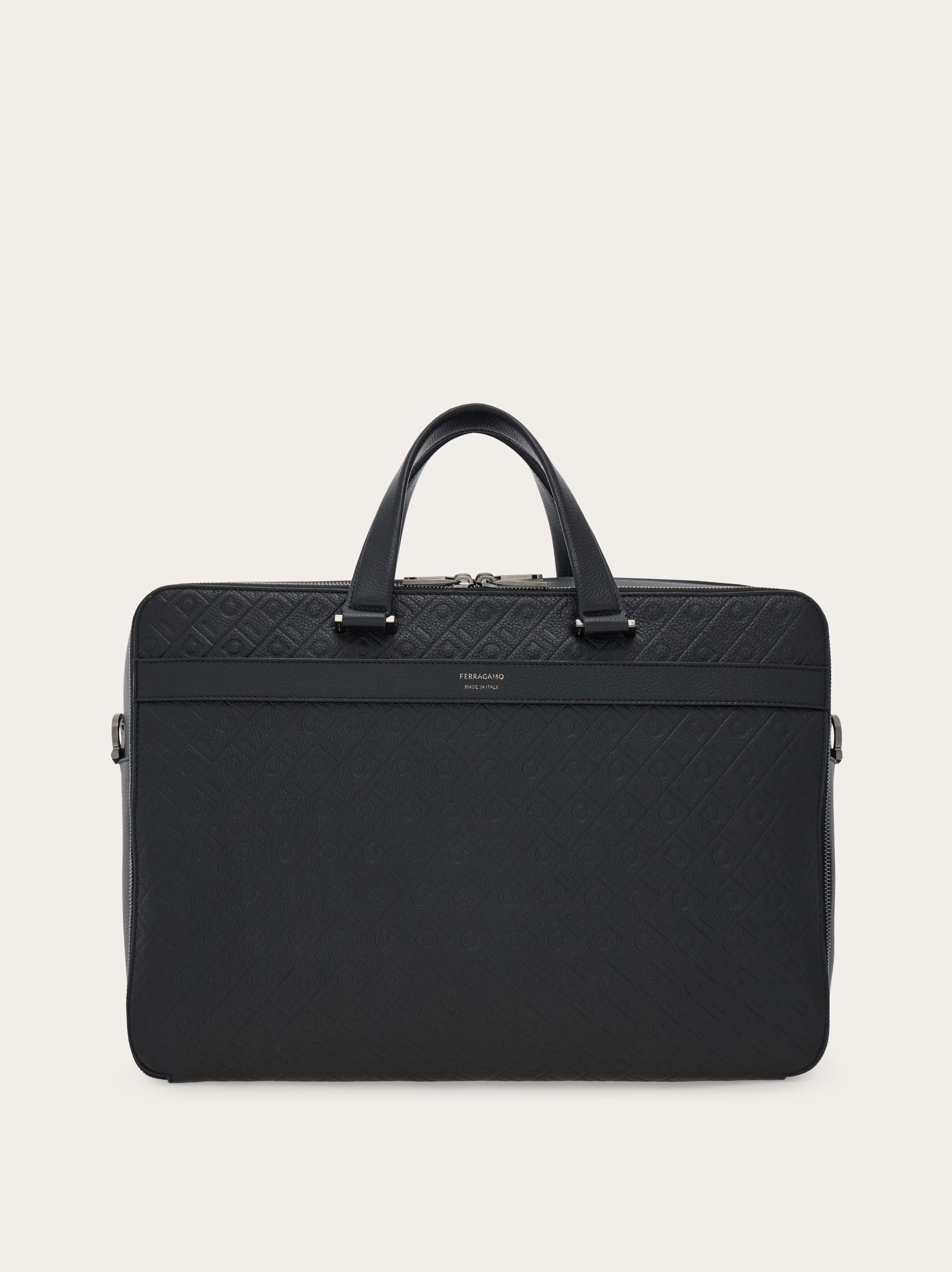 Ferragamo Uomo Borsa da lavoro Ferragamo Monogram Nero