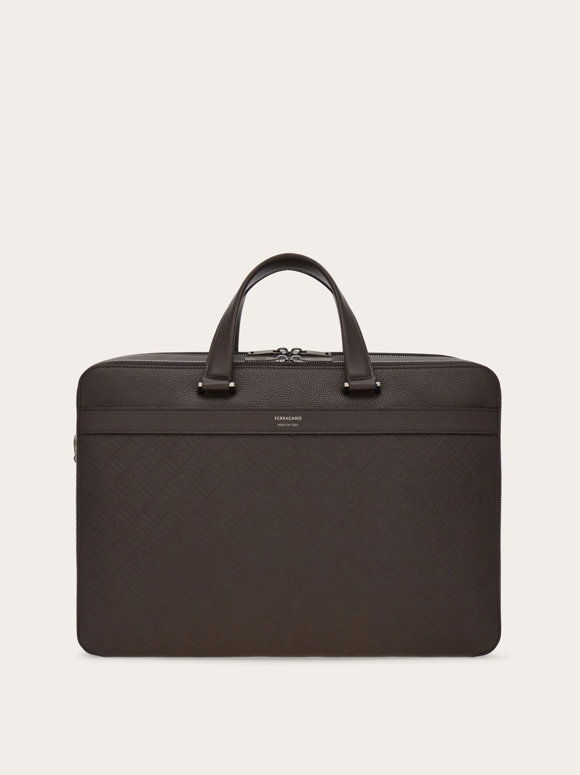 Ferragamo Uomo Borsa da lavoro Ferragamo Monogram Marrone