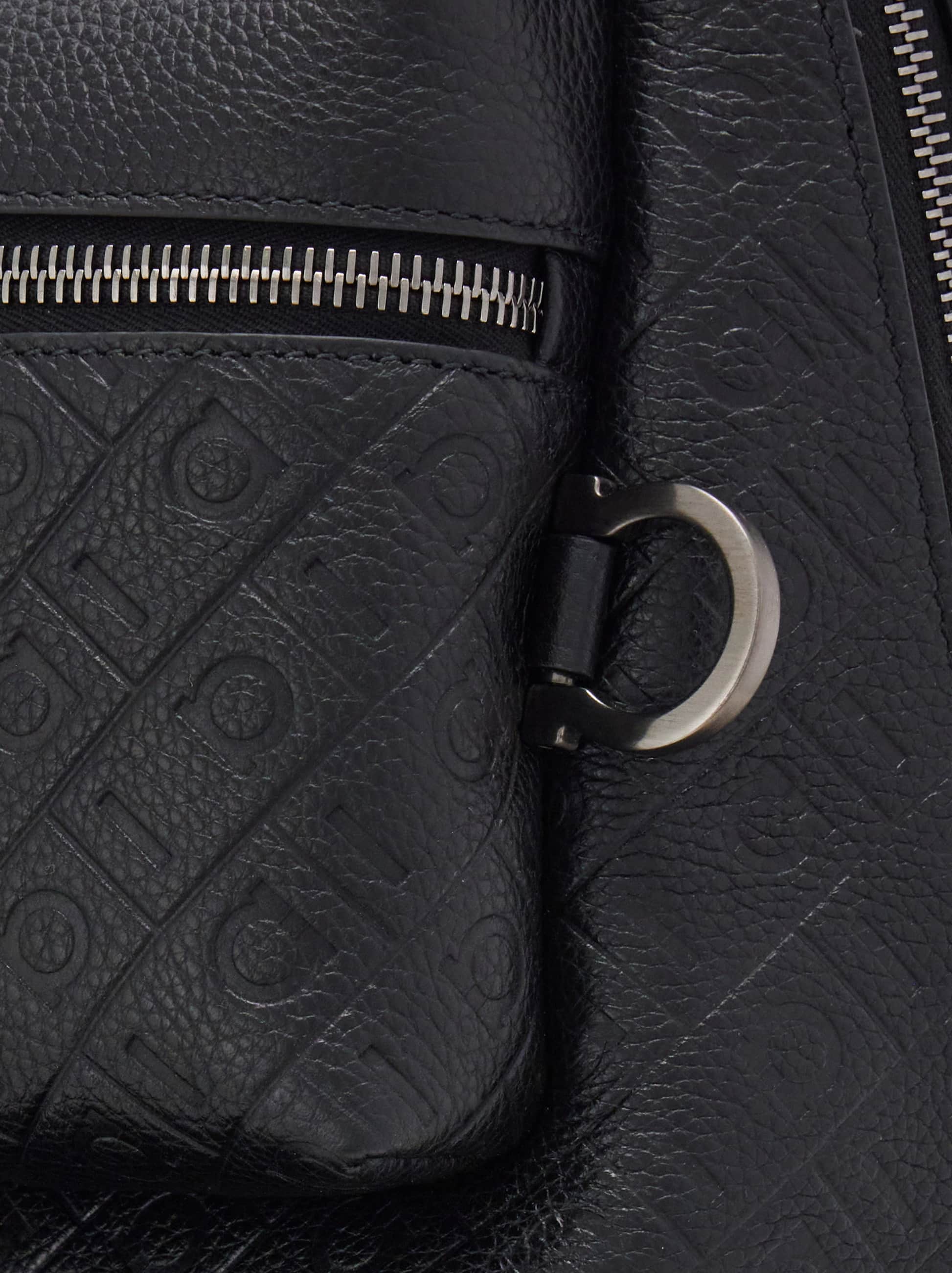 Ferragamo Monogram Backpack In Black