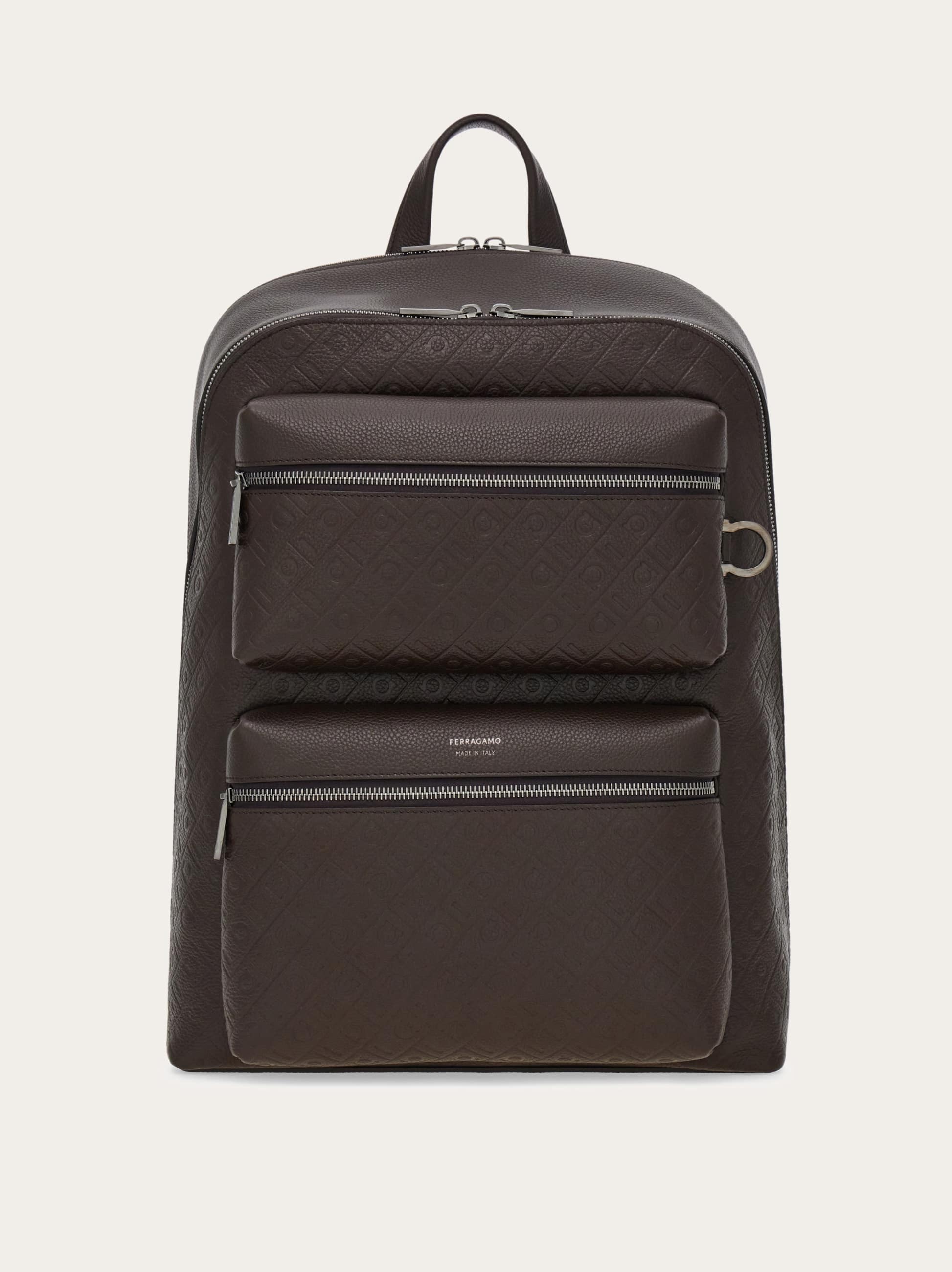 Ferragamo Uomo Zaino Ferragamo Monogram Marrone