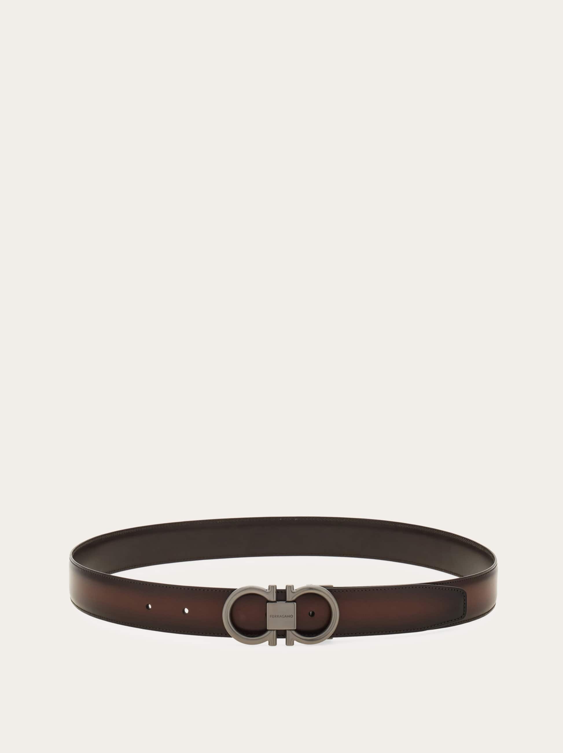  Ferragamo Herren Verstellbarer Gancini Wendegürtel Braun 