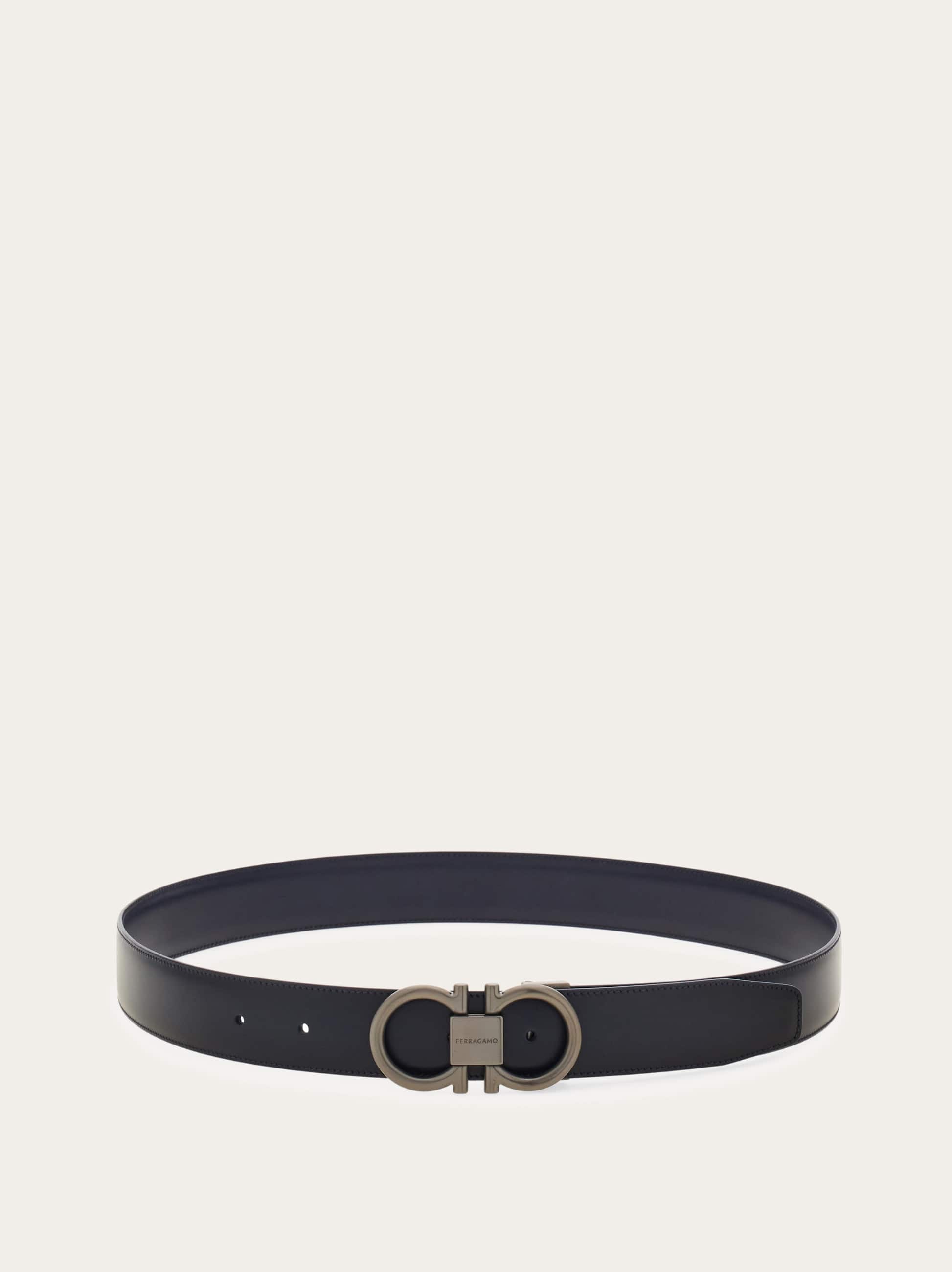 Ferragamo Herren Verstellbarer Gancini Wendegürtel Blau 