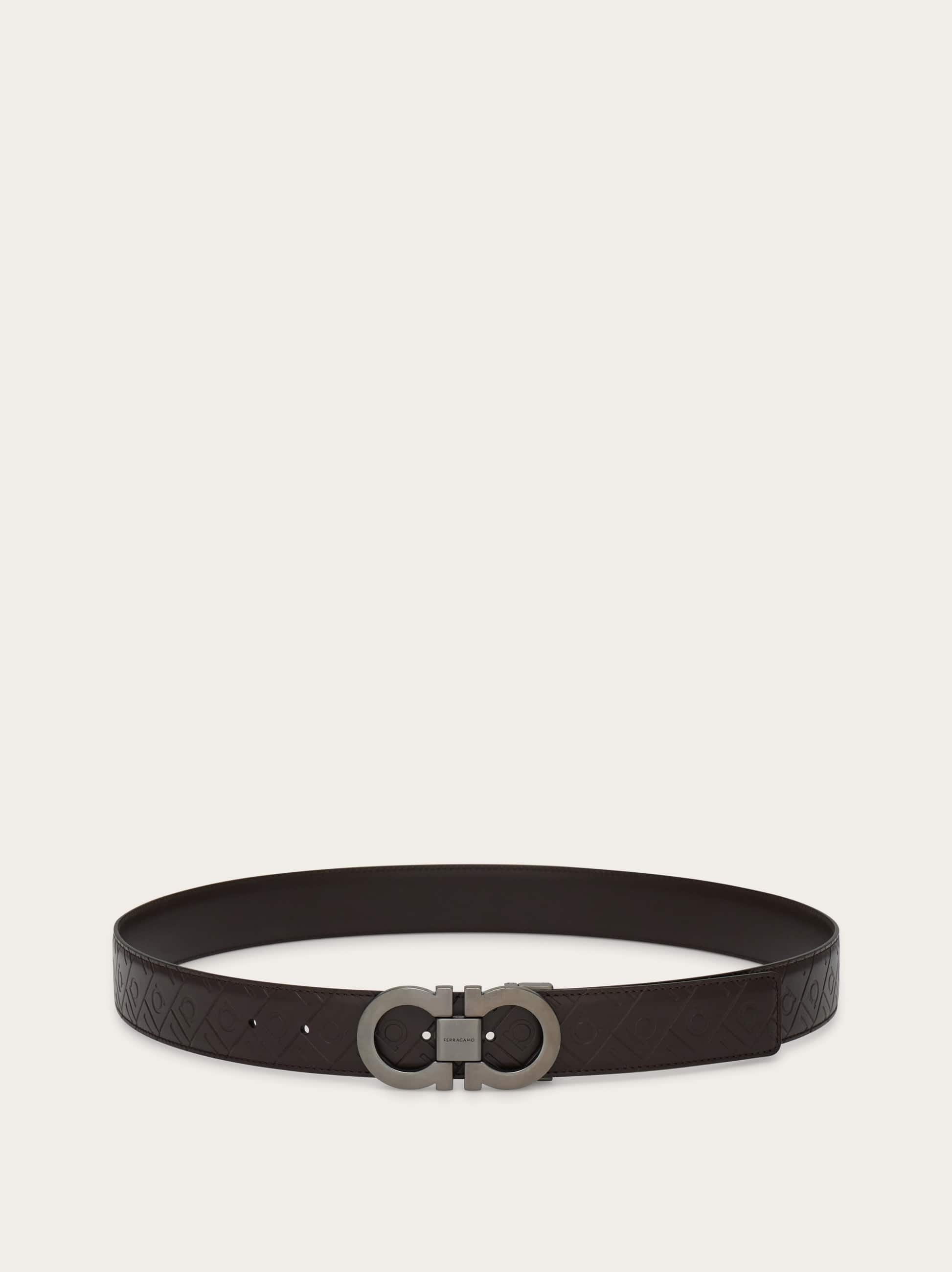  Ferragamo Herren Verstellbarer Gancini Wendegürtel Braun 