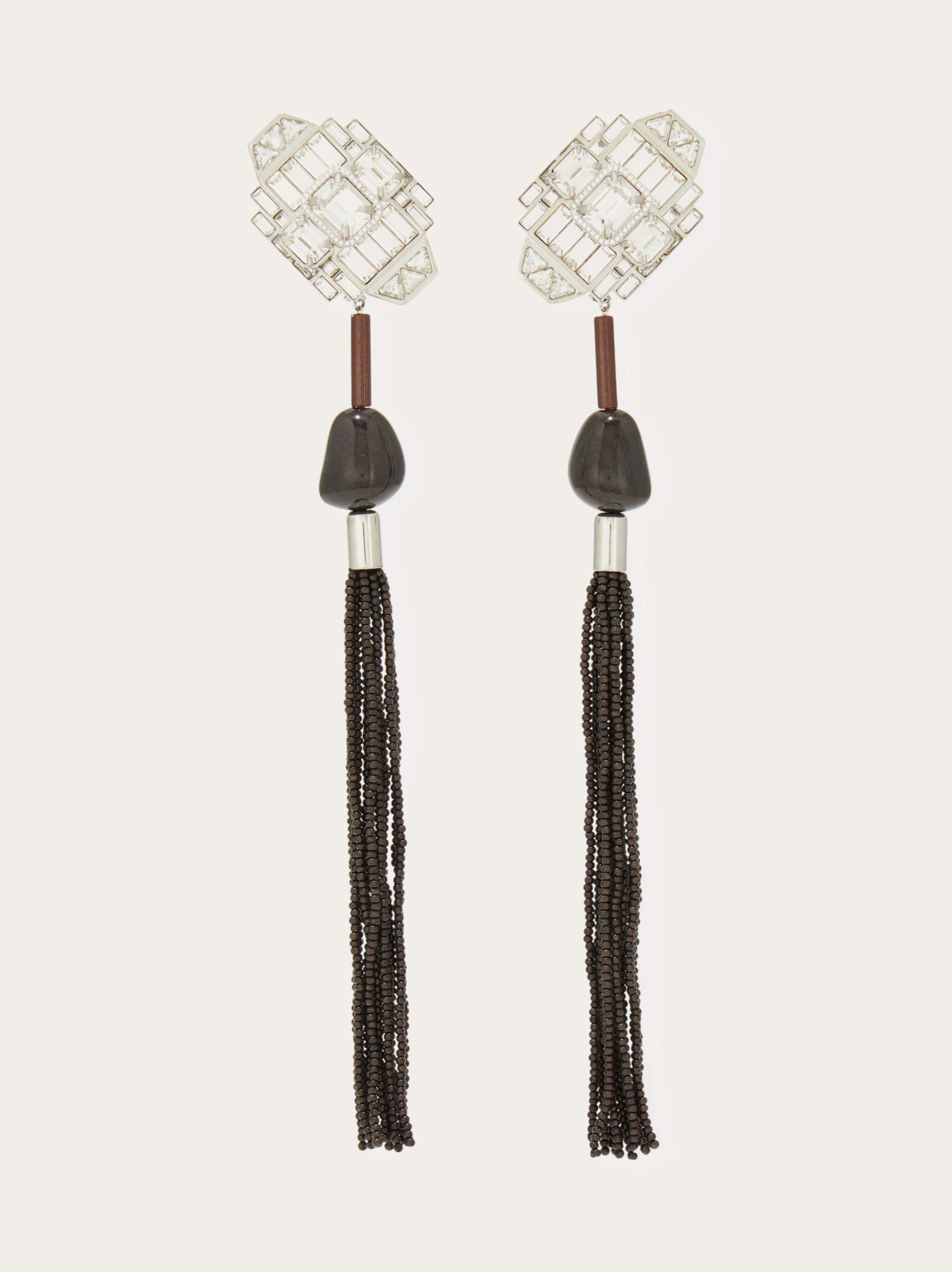 Ferragamo Women Drop earrings Brown