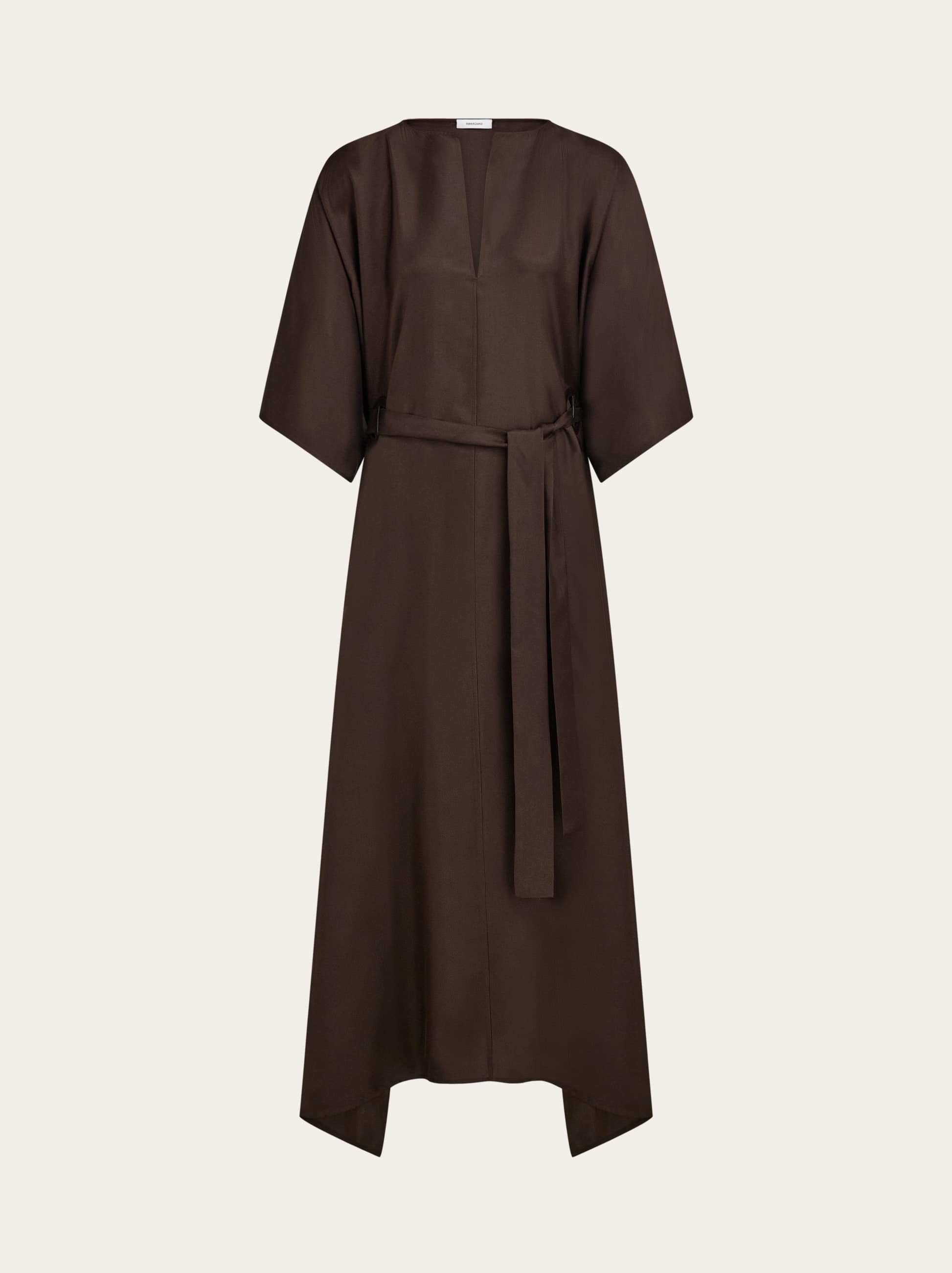Ferragamo Donna Abito in seta Marrone