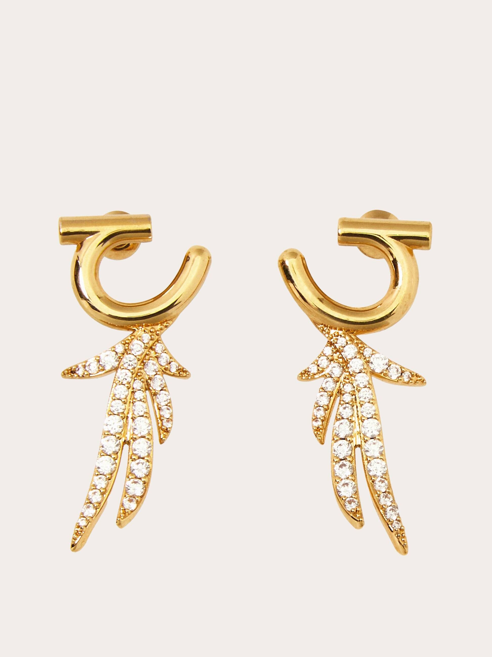 Ferragamo Women Earrings with crystals Gold
