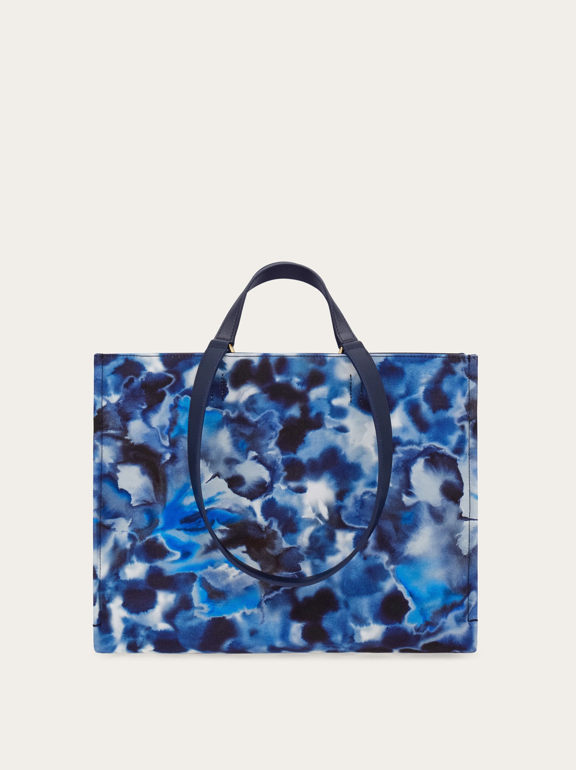 Ferragamo Tote Bag With Logo (l) In Blue