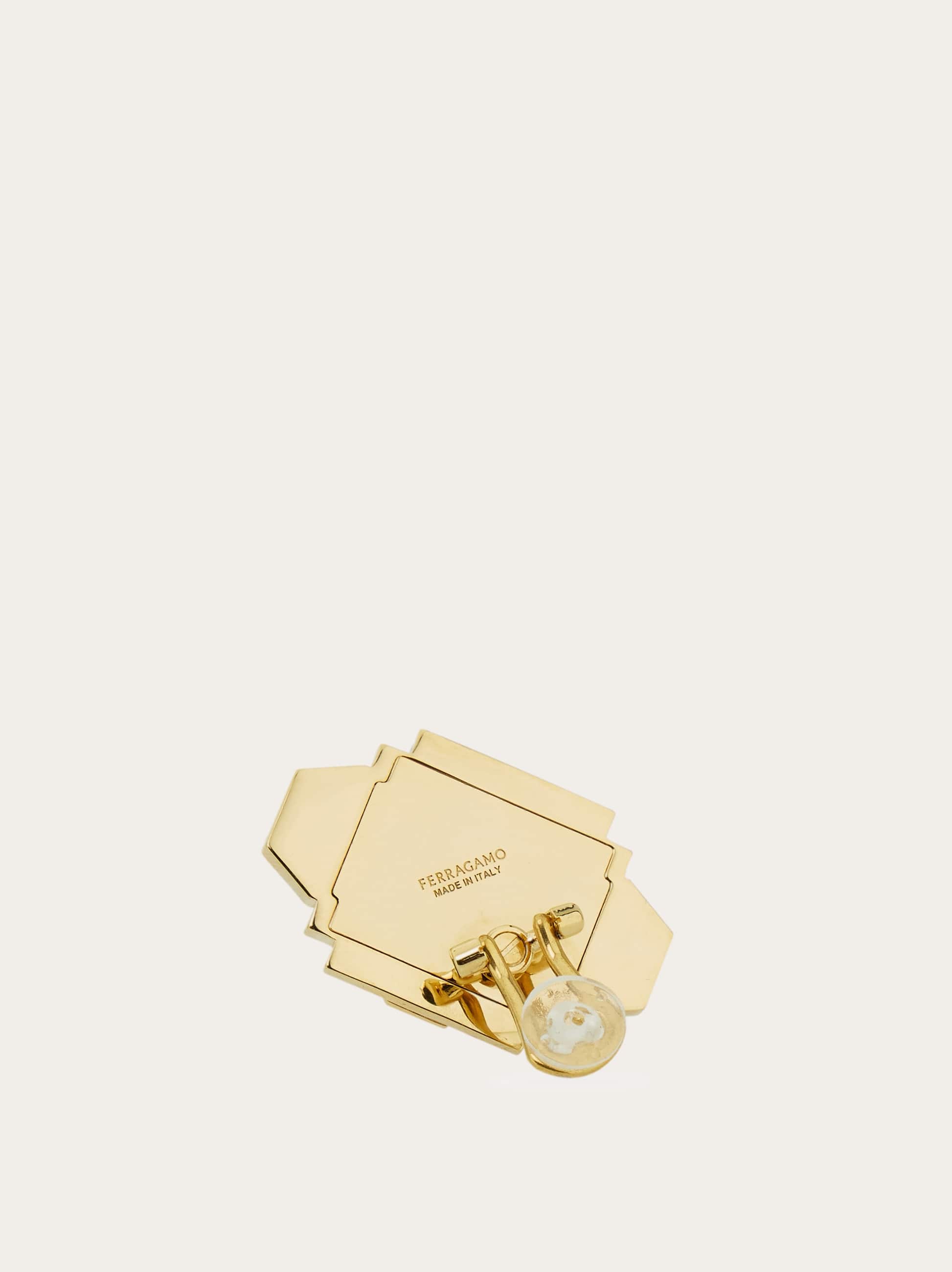 Ferragamo Damen Art-déco-ohrstecker Mit Kristallen Gold 