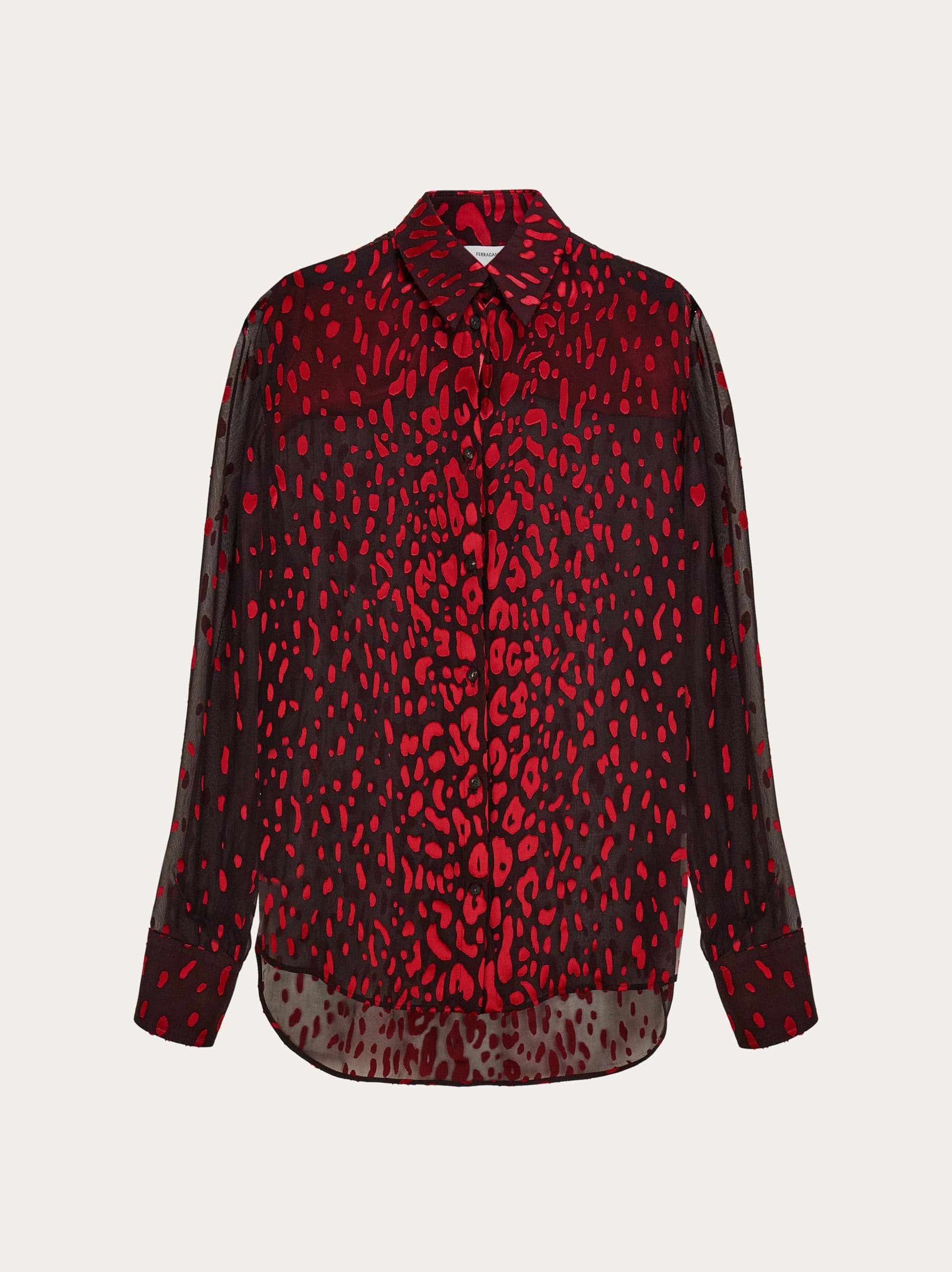 Ferragamo Donna Camicia in georgette devoré Multicolore