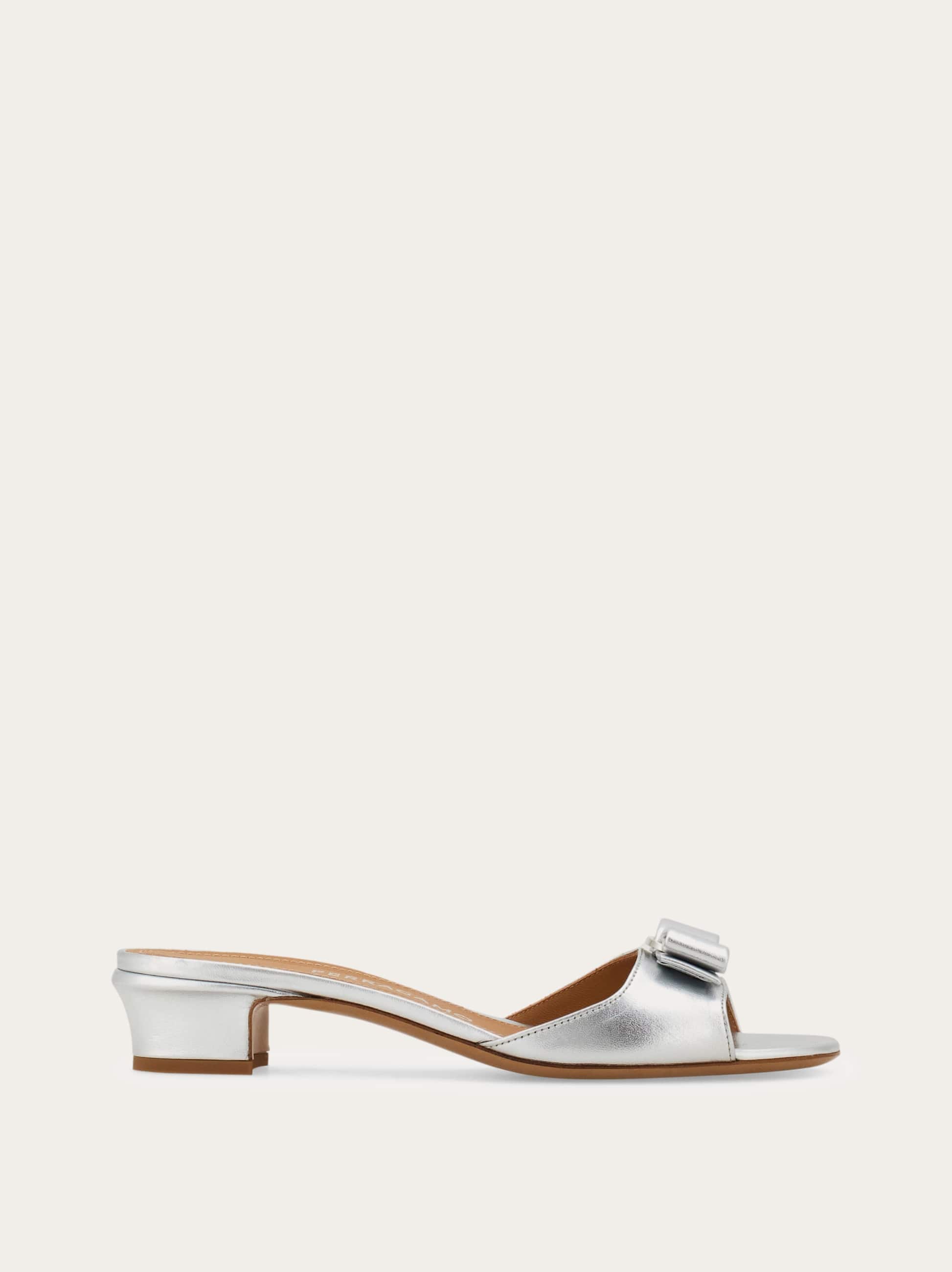 Ferragamo Slide Naud Vara Argent Taille 42 In Silver