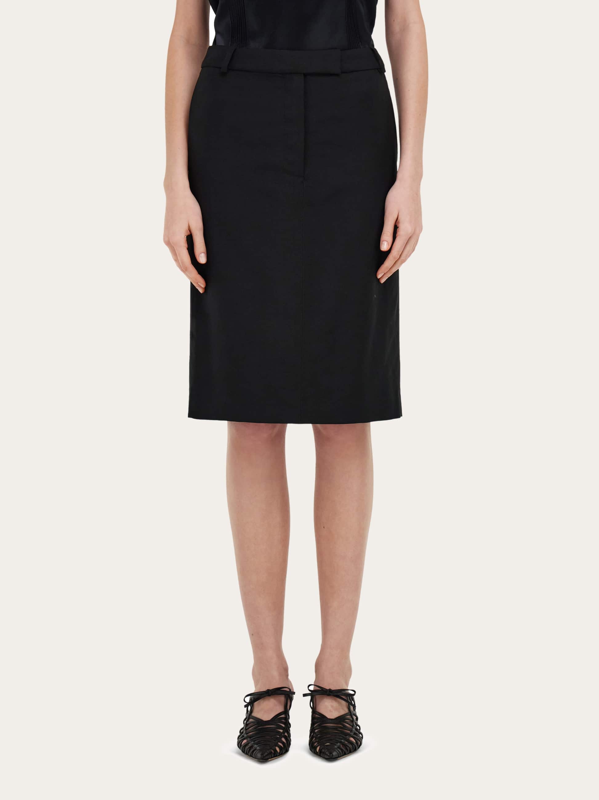  Ferragamo Damen Knielanger Rock Schwarz 