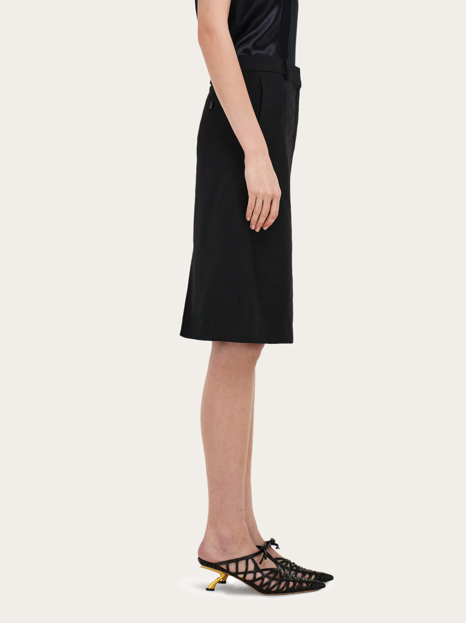  Ferragamo Damen Knielanger Rock Schwarz 