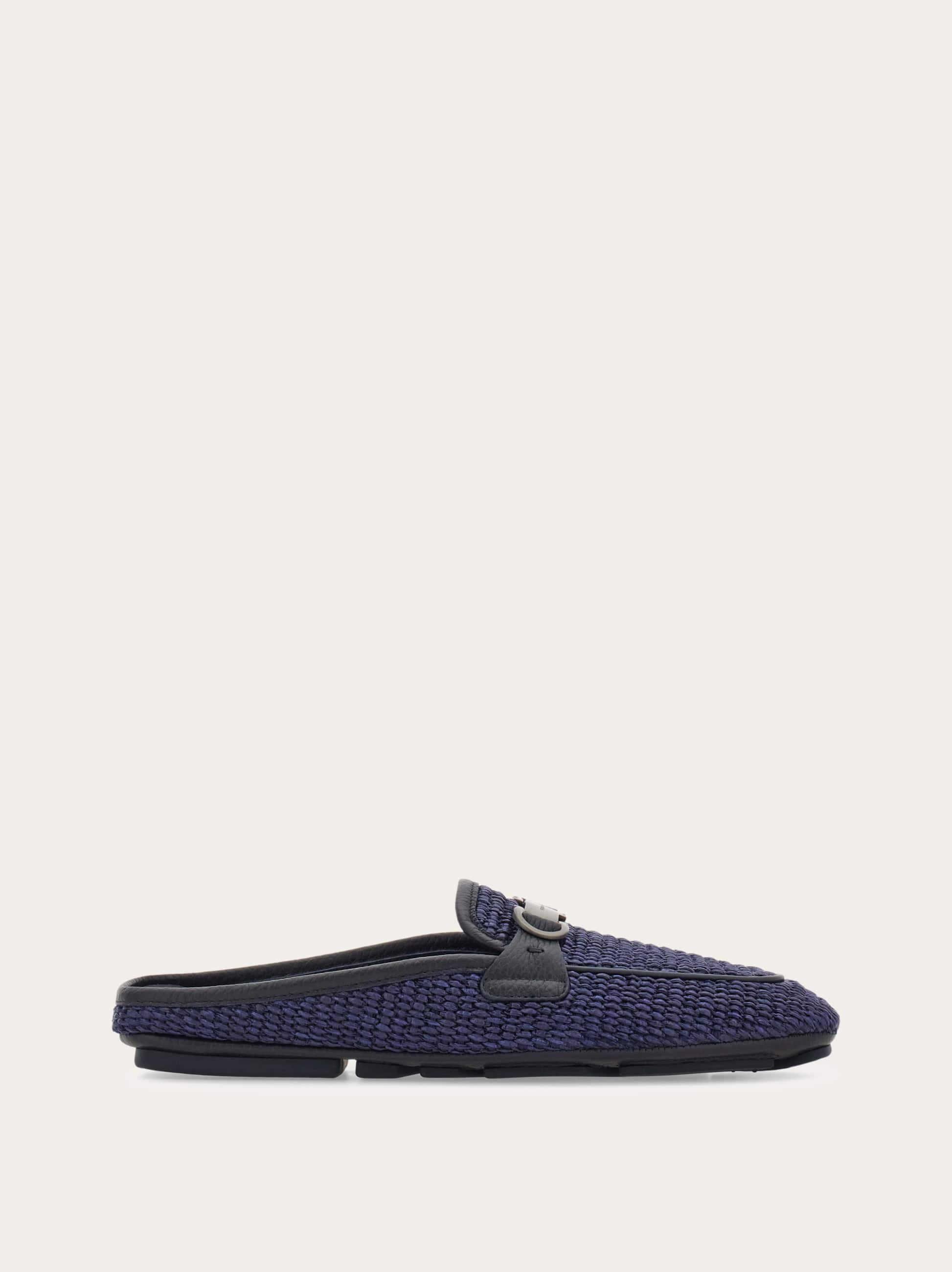 Ferragamo Men Gancini ornament mule Blue Size 7
